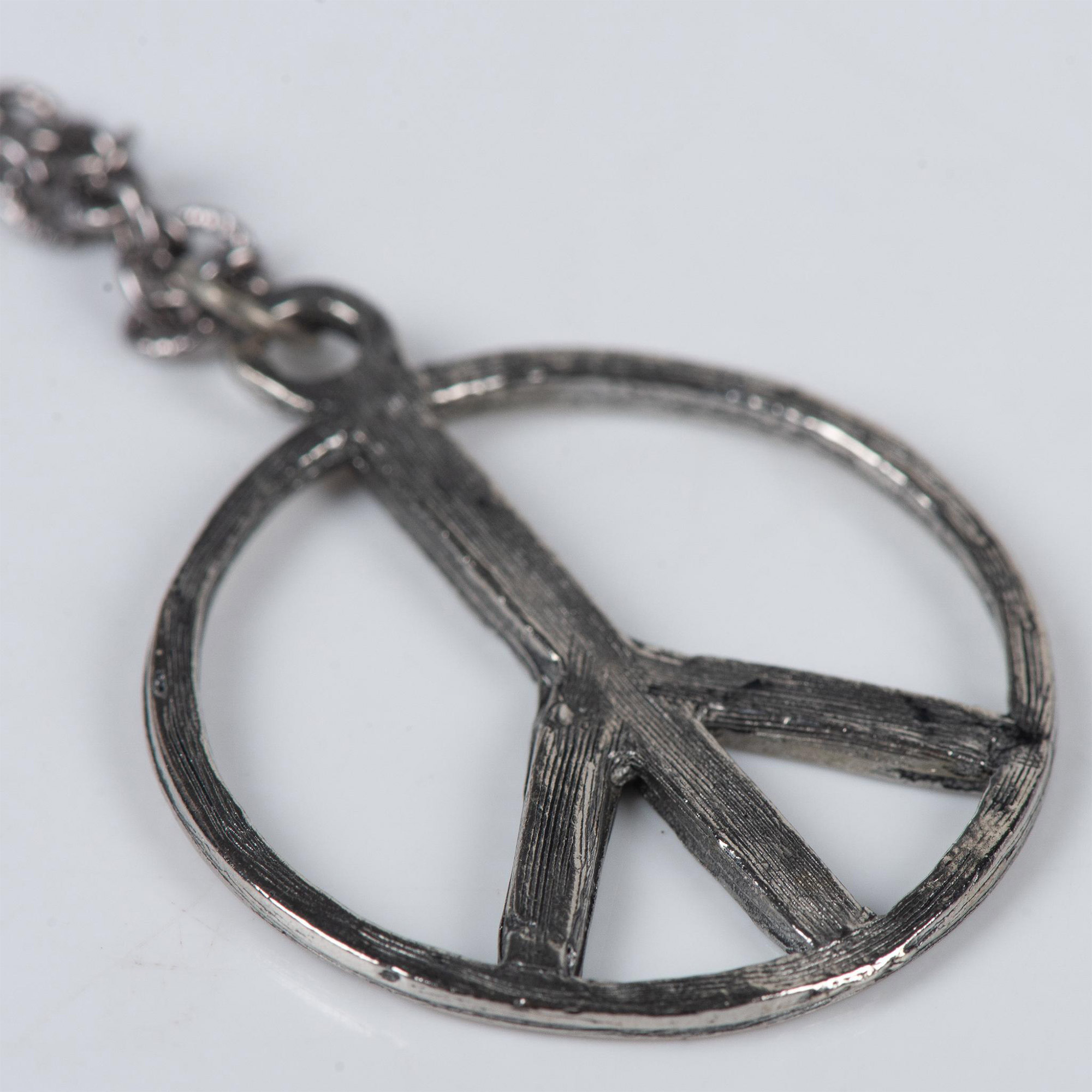 Cute Peace Sign Pendant Necklace - Image 3 of 4