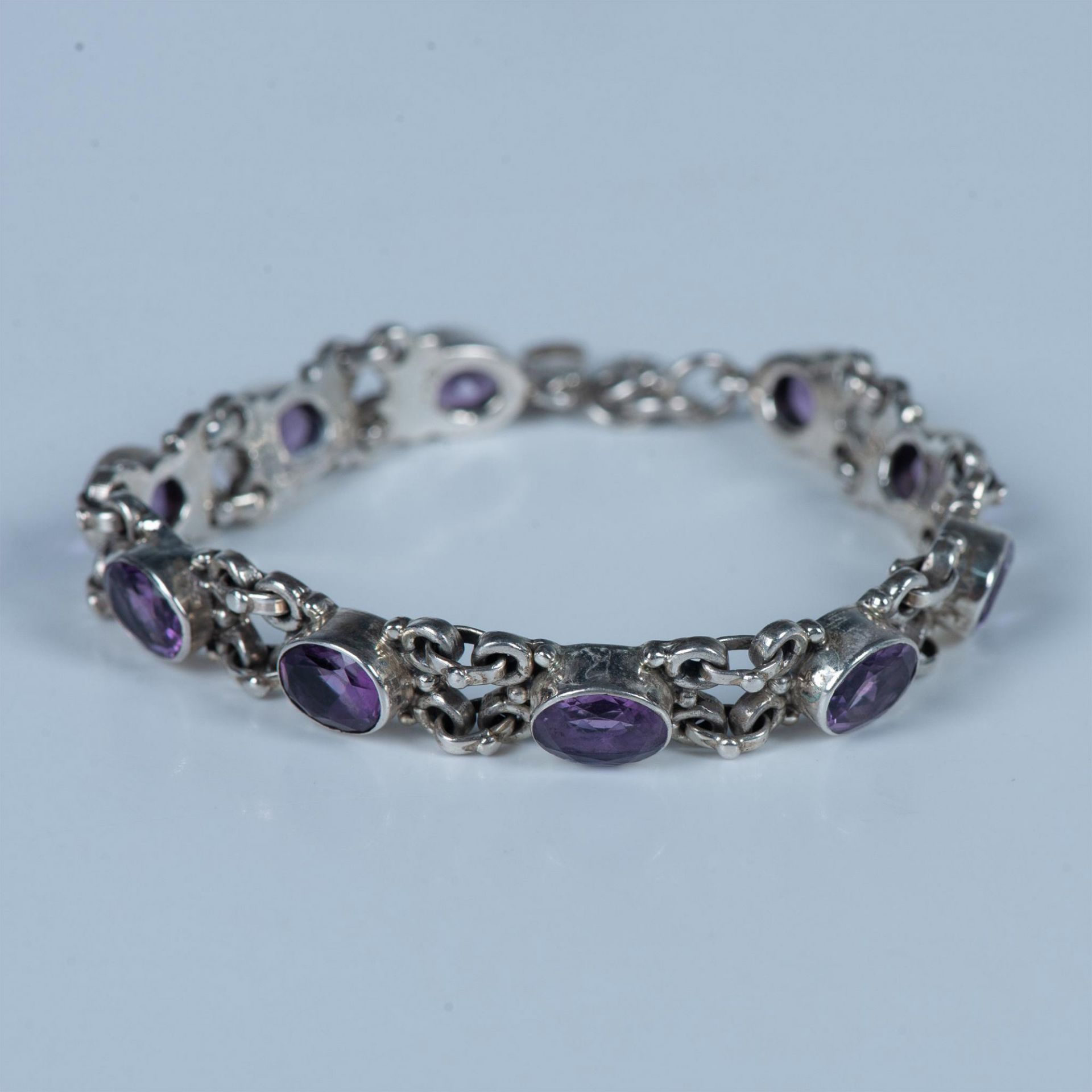 2pc Gorgeous Sterling Silver and Amethyst Ring & Bracelet - Bild 3 aus 8