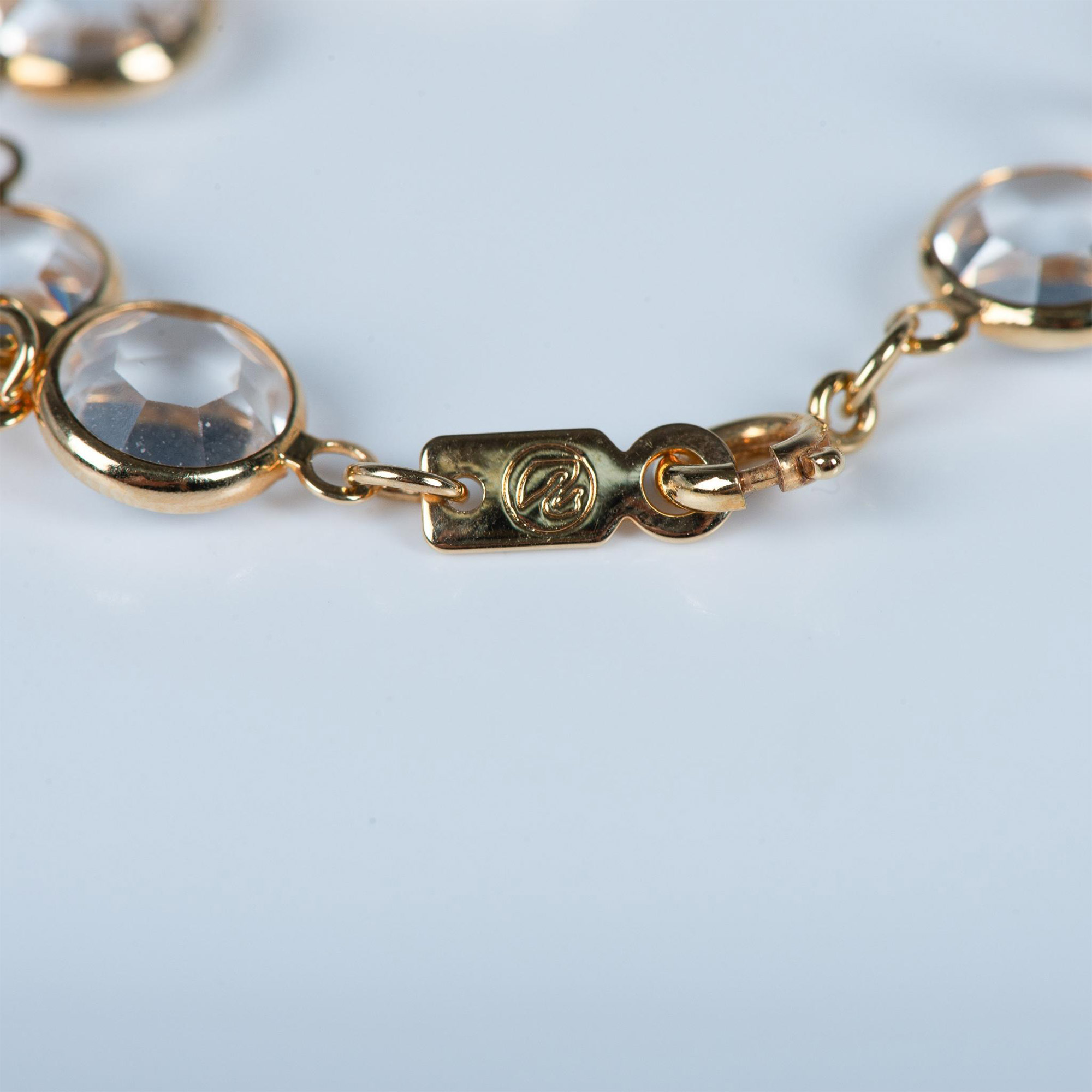 3pc Swarovski Teal, Pink & Clear Crystal Link Bracelets - Image 3 of 5