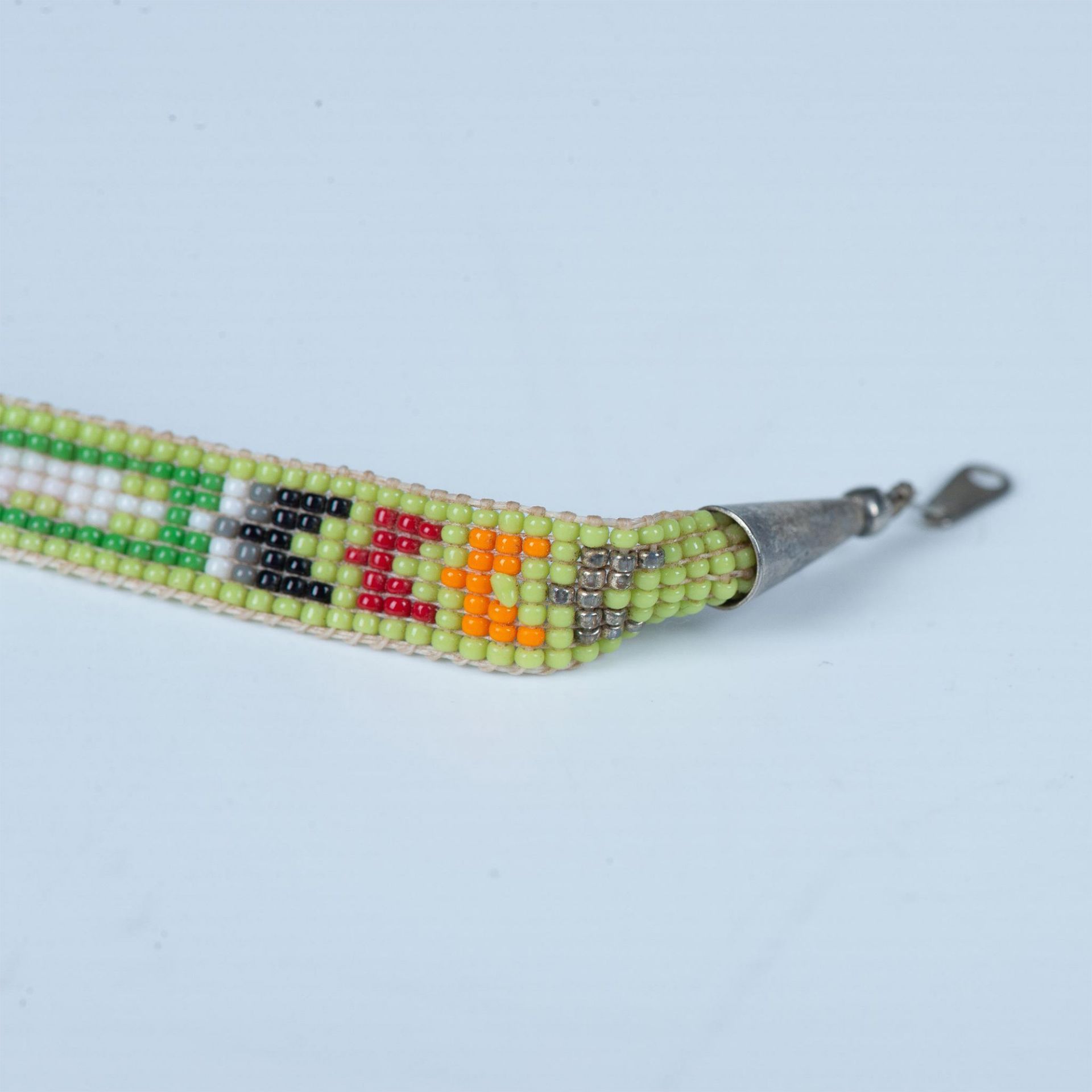 2pc Native American Hand-Woven Bead Bracelets - Image 5 of 5
