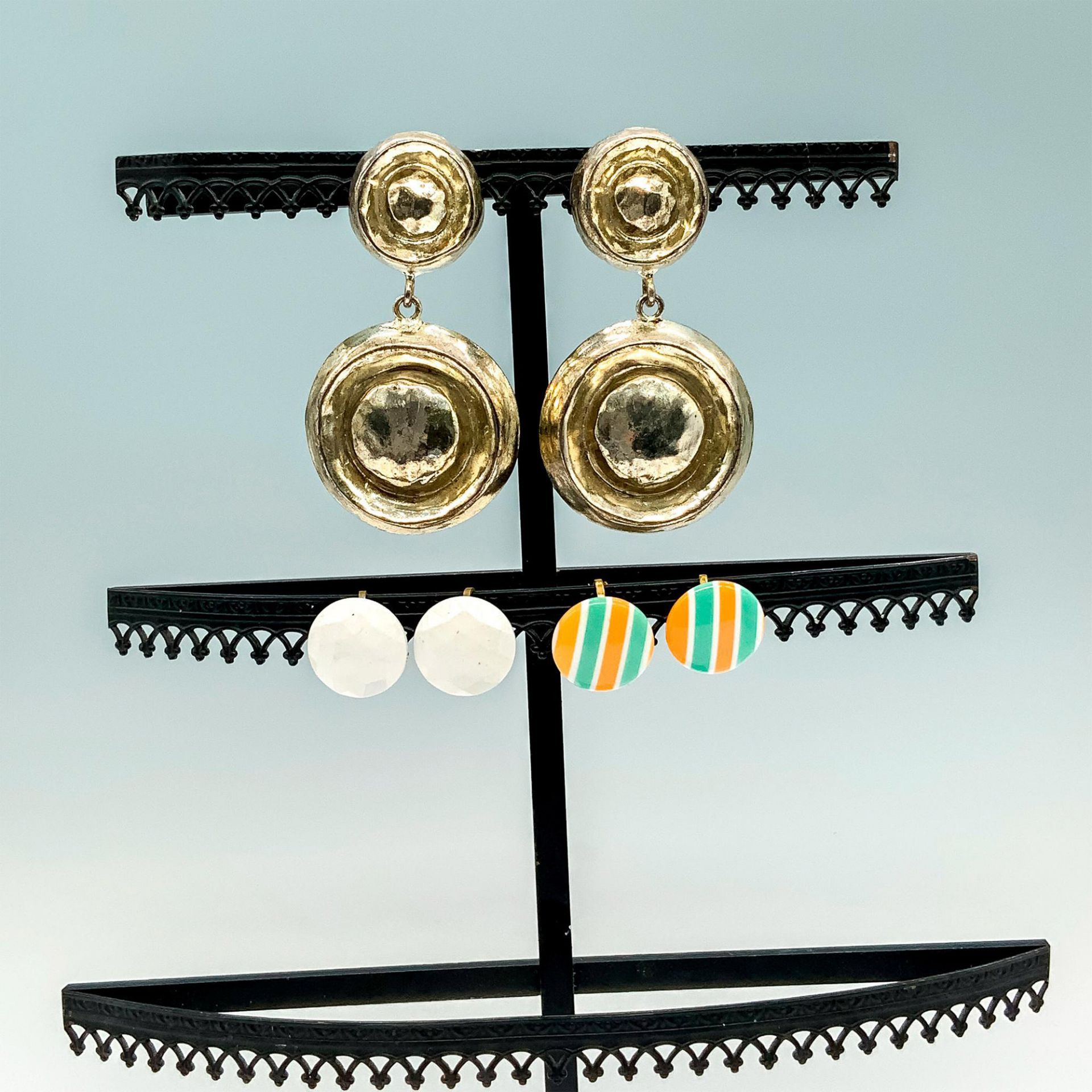 3 Pairs of Retro Costume Earrings