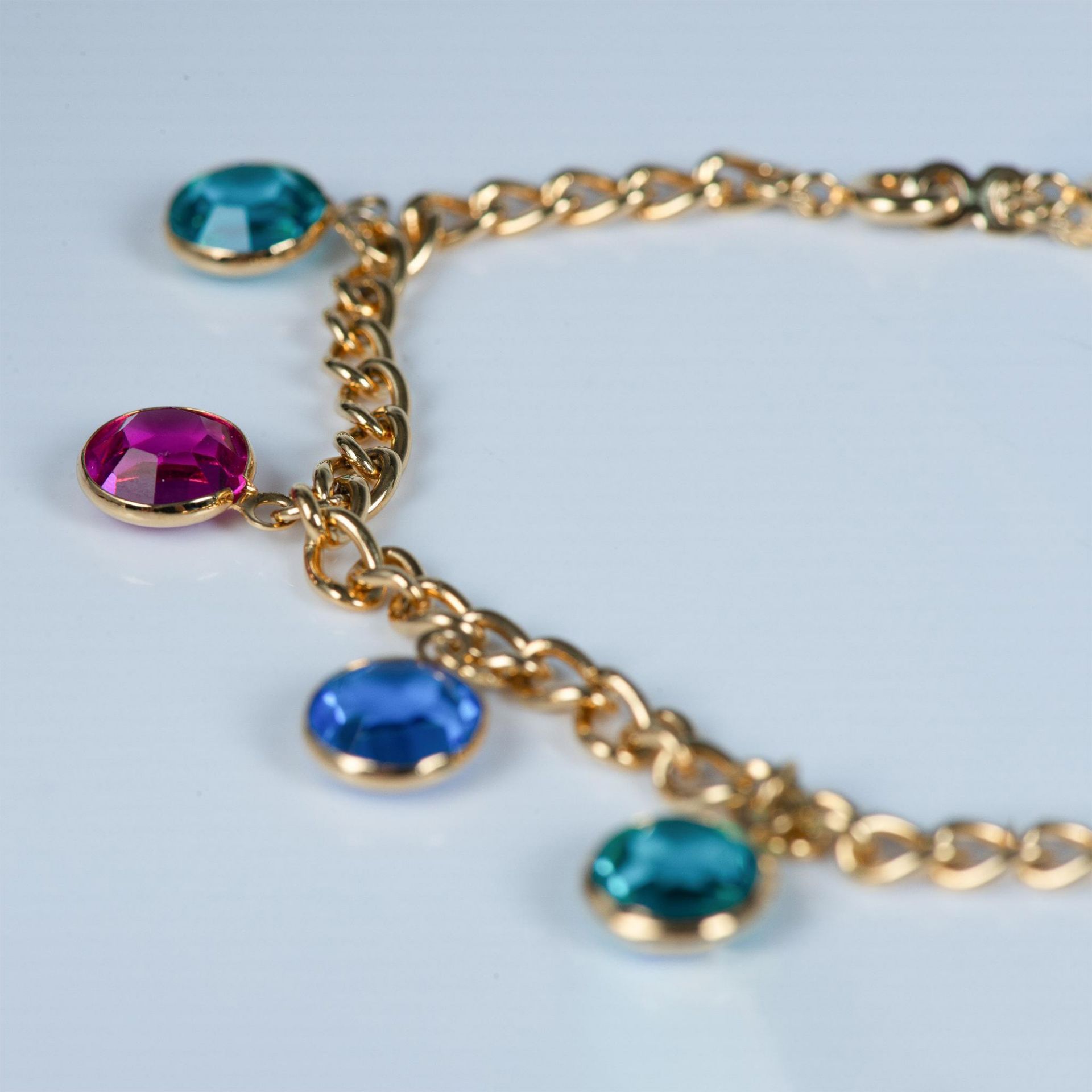 2pc Swarovski Gold-Plated Multicolor Crystal Bracelets - Bild 5 aus 5