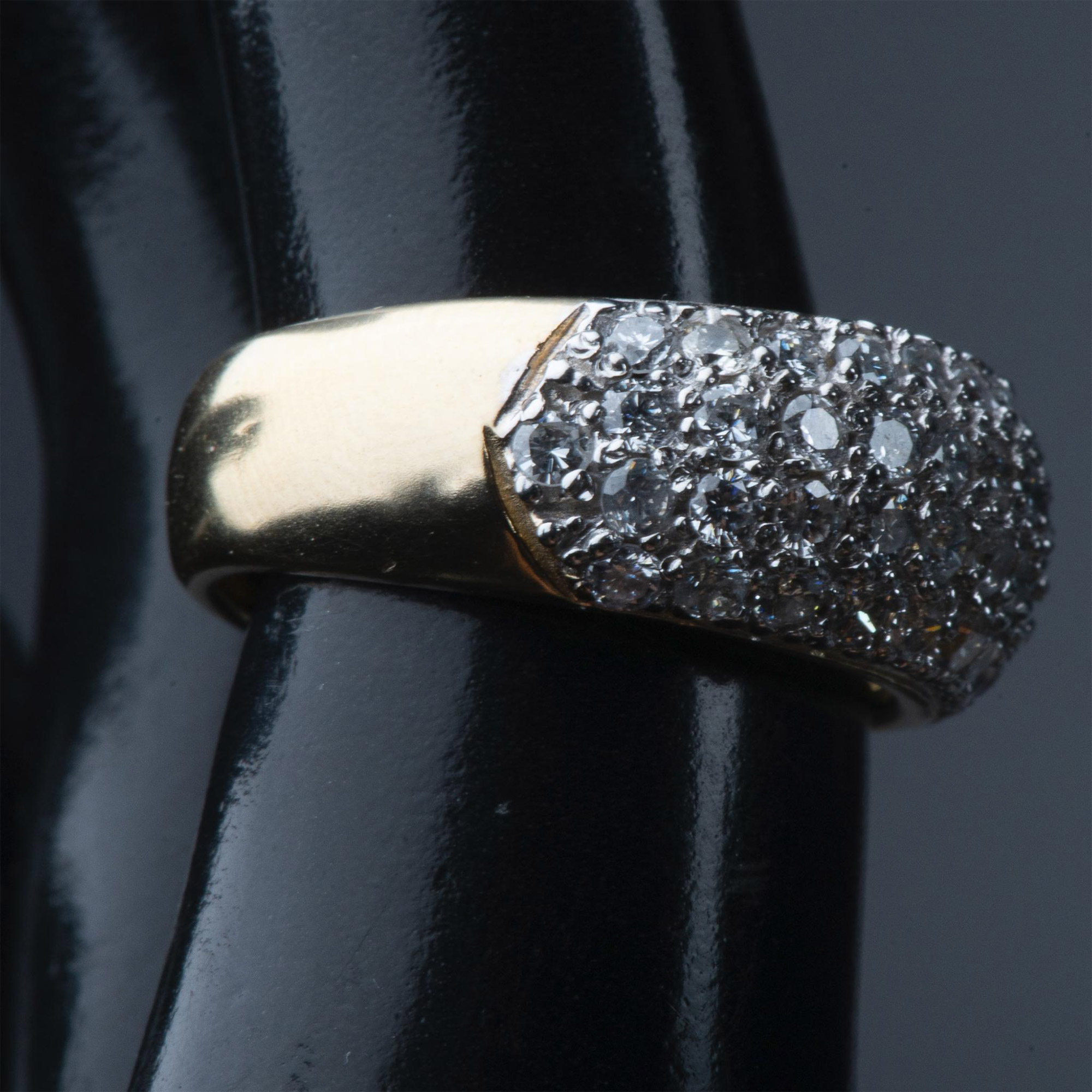 Bold 14K Yellow Gold & Diamond Ring Band - Image 7 of 9