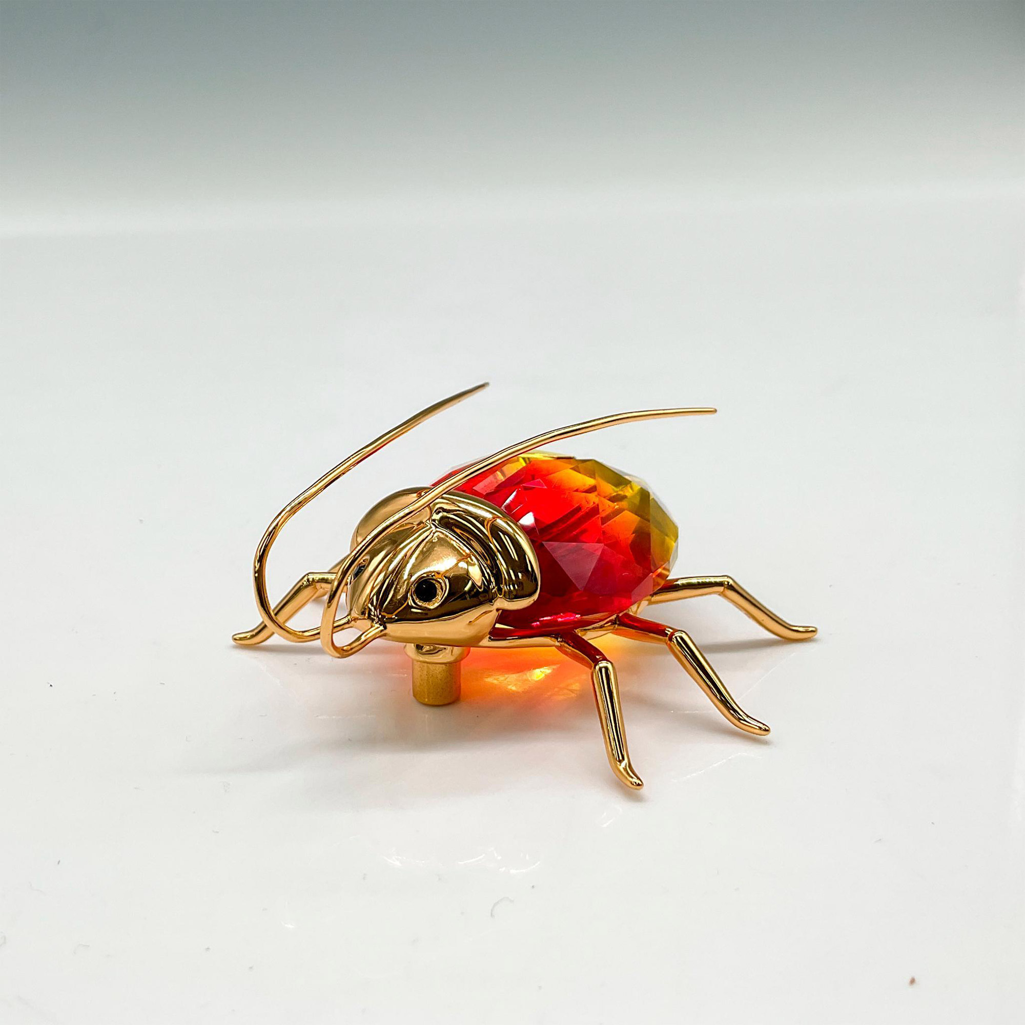 Daniel Swarovski Crystal Brooch, Amazar Fire Opal Beetle