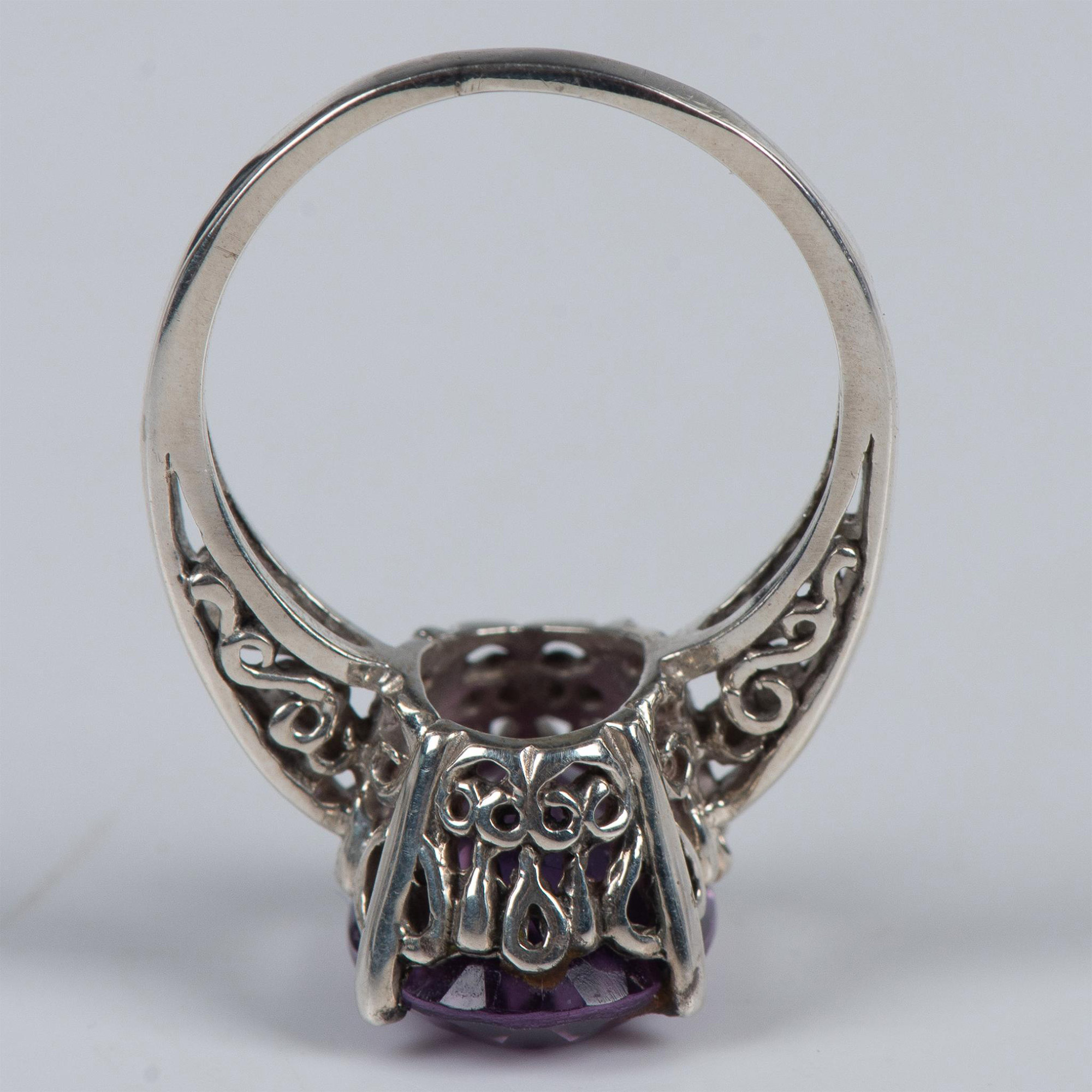 Fabulous Hand Crafted Kabana Sterling Silver & Amethyst Ring - Image 4 of 7