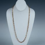 Unique Gold Metal & Crystal Chain Necklace