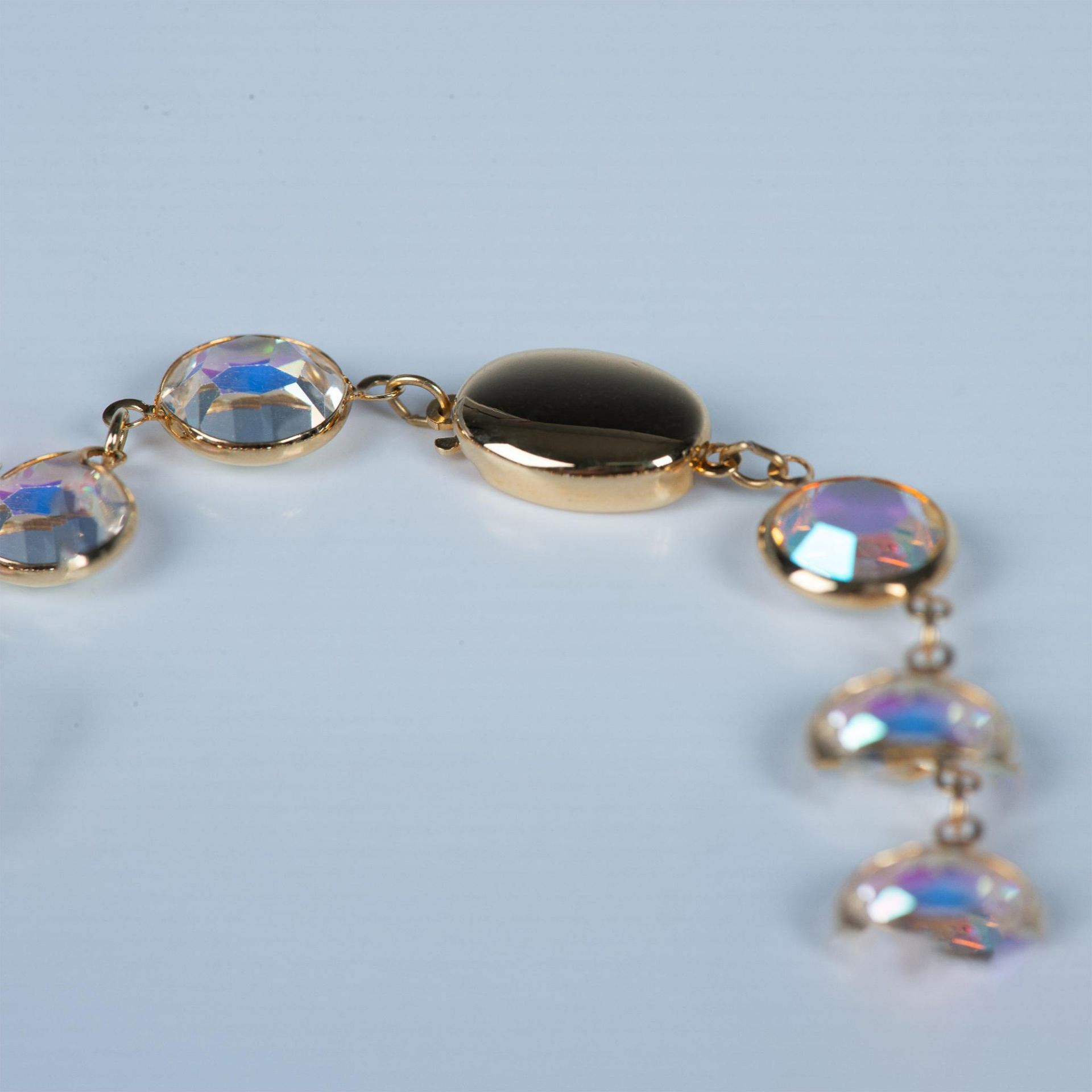 2p Vintage Swarovski SAL Clear & Iridescent Crystal Bracelet - Bild 4 aus 5