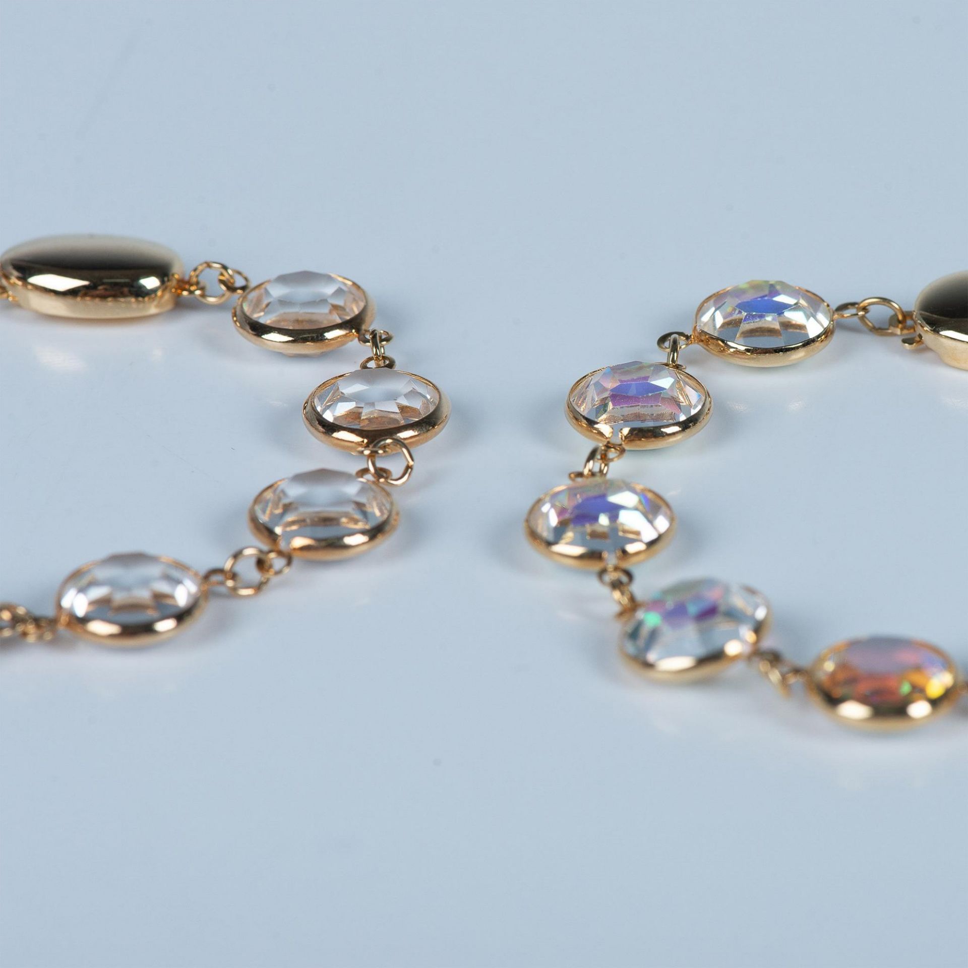 2p Vintage Swarovski SAL Clear & Iridescent Crystal Bracelet - Bild 2 aus 5