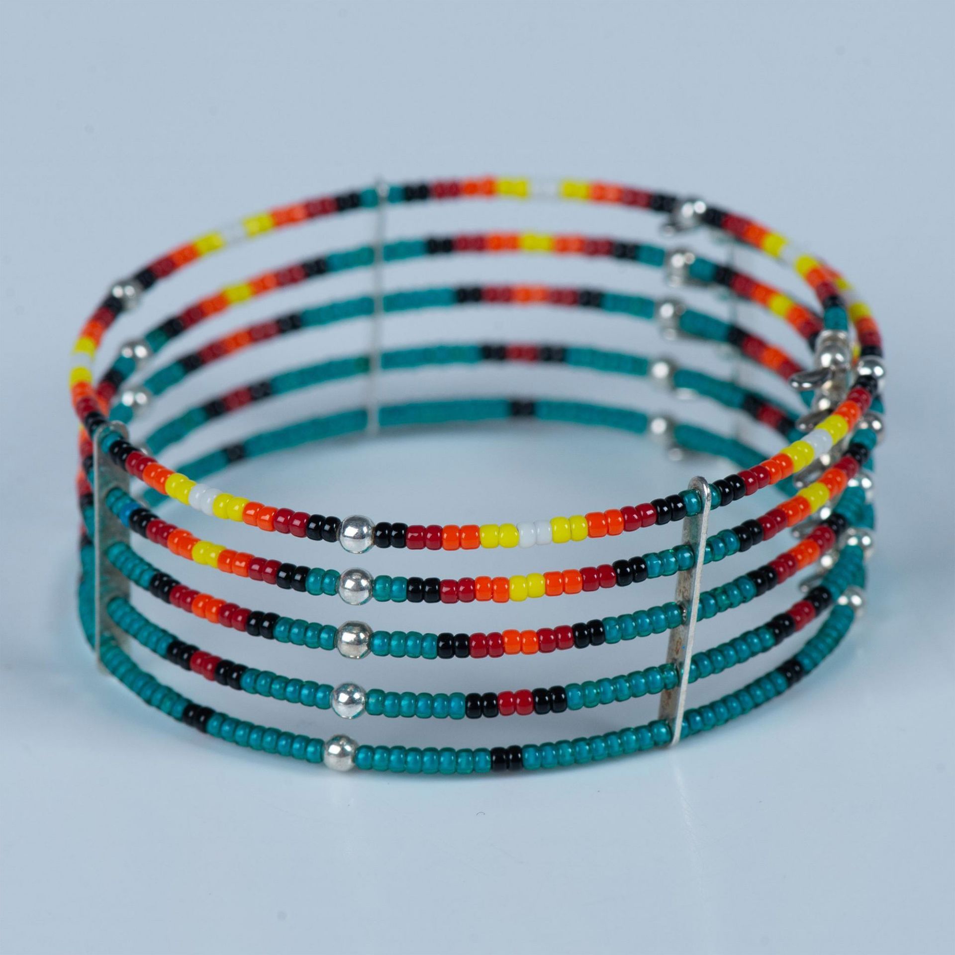 Pretty Native American Handmade Beaded Cuff Bracelet