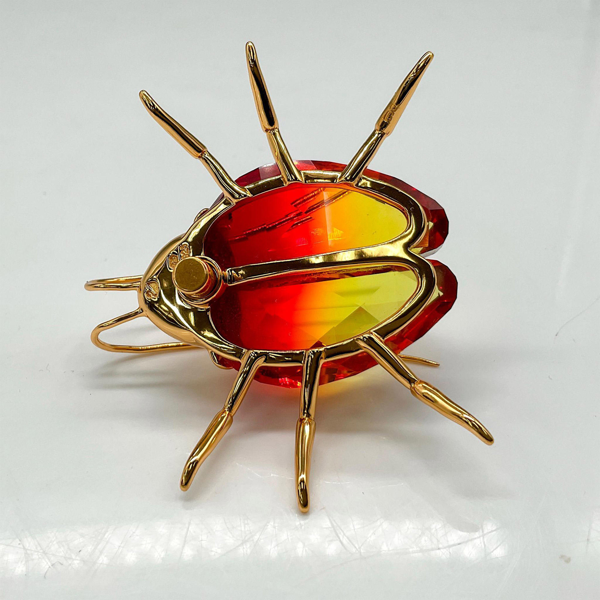 Daniel Swarovski Crystal Brooch, Amazar Fire Opal Beetle - Bild 3 aus 4