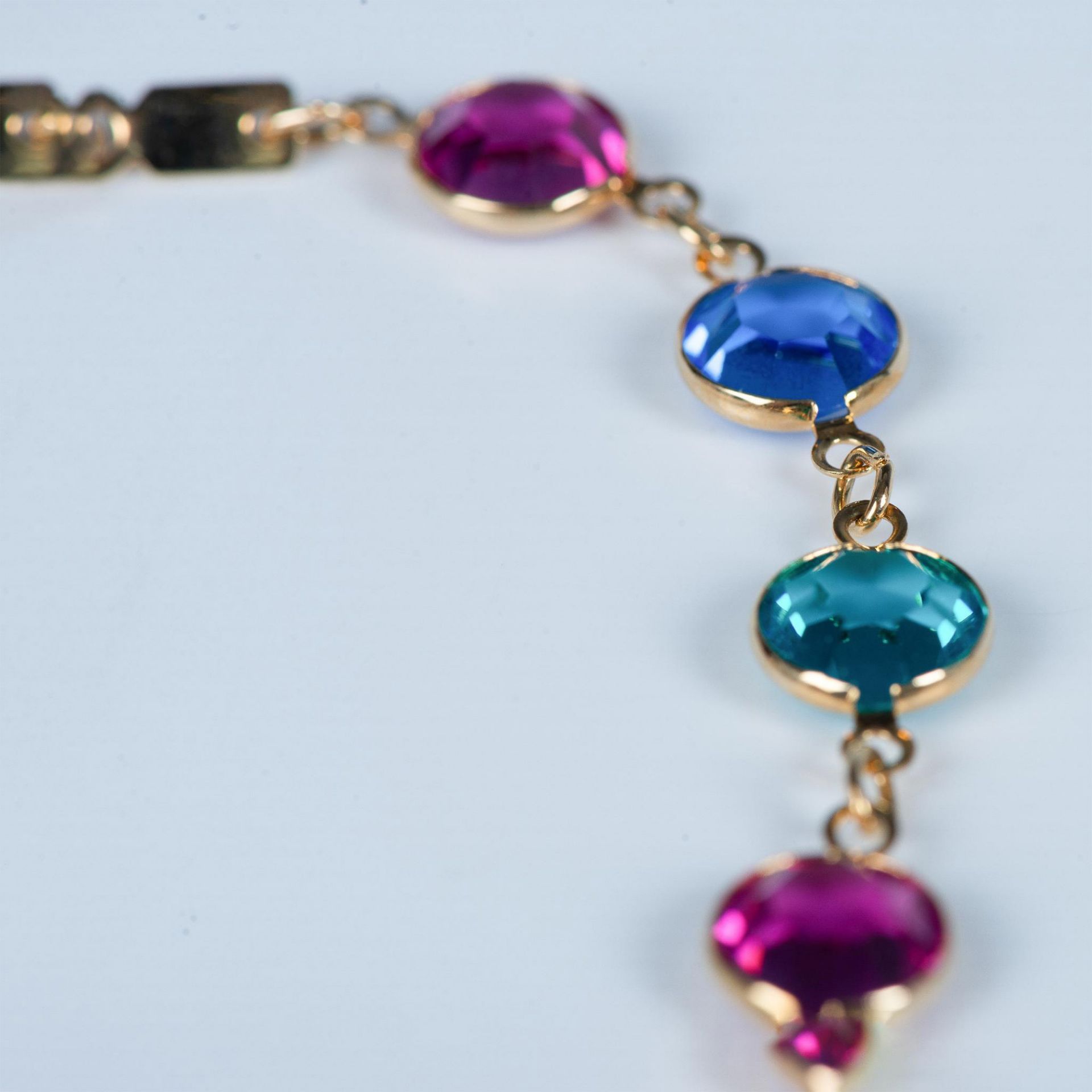 2pc Swarovski Gold-Plated Multicolor Crystal Bracelets - Image 3 of 5