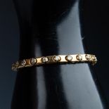 Beautiful Slim Gold Metal & Crystal Bracelet