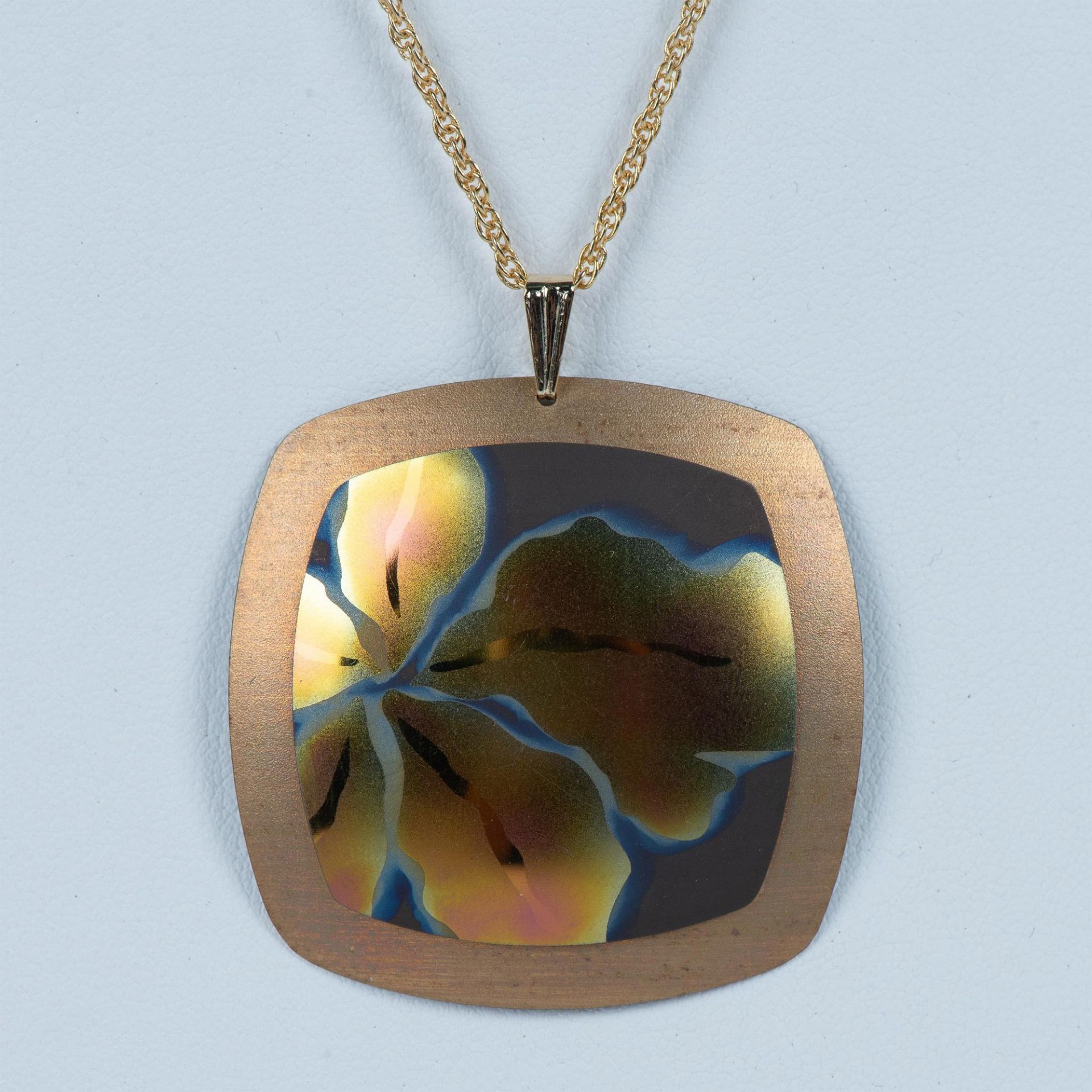Holly Yashi Yellow Sterling Silver & Niobium Flower Necklace