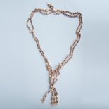Extra Long Double Strand Seashell Tassel Necklace