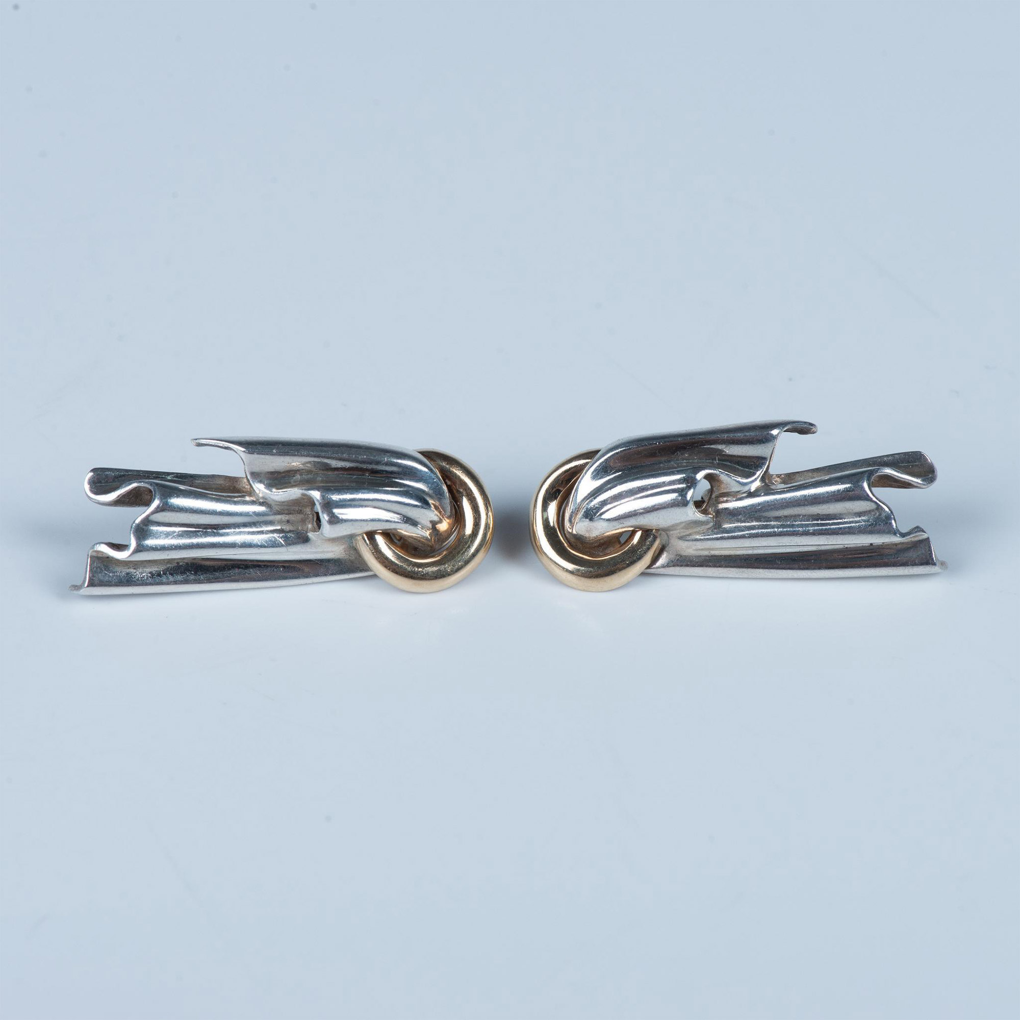 Tiffany & Co. Sterling Silver and Gold Earrings - Image 4 of 7