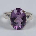 Fabulous Hand Crafted Kabana Sterling Silver & Amethyst Ring