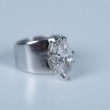 Sparkling 18K HGE White Gold & Marquise-Cut Crystal Ring