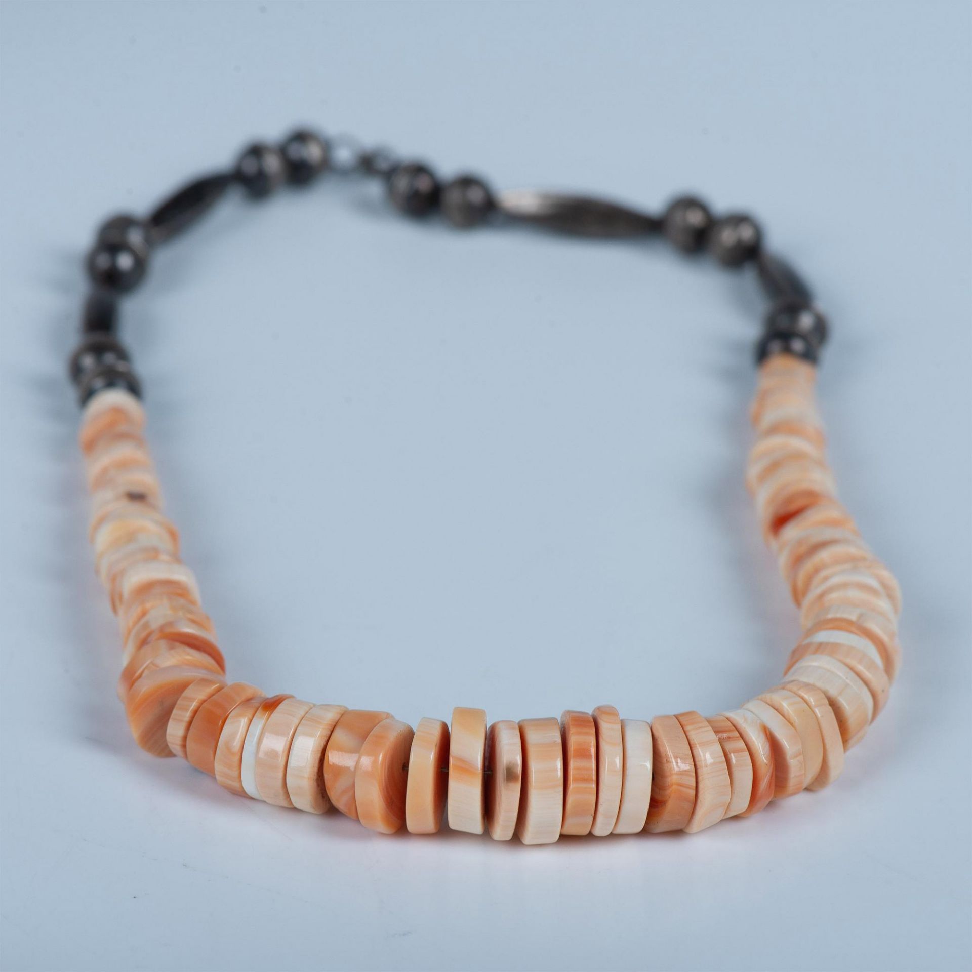 Handmade Native American Heishi Bead Necklace - Image 5 of 5