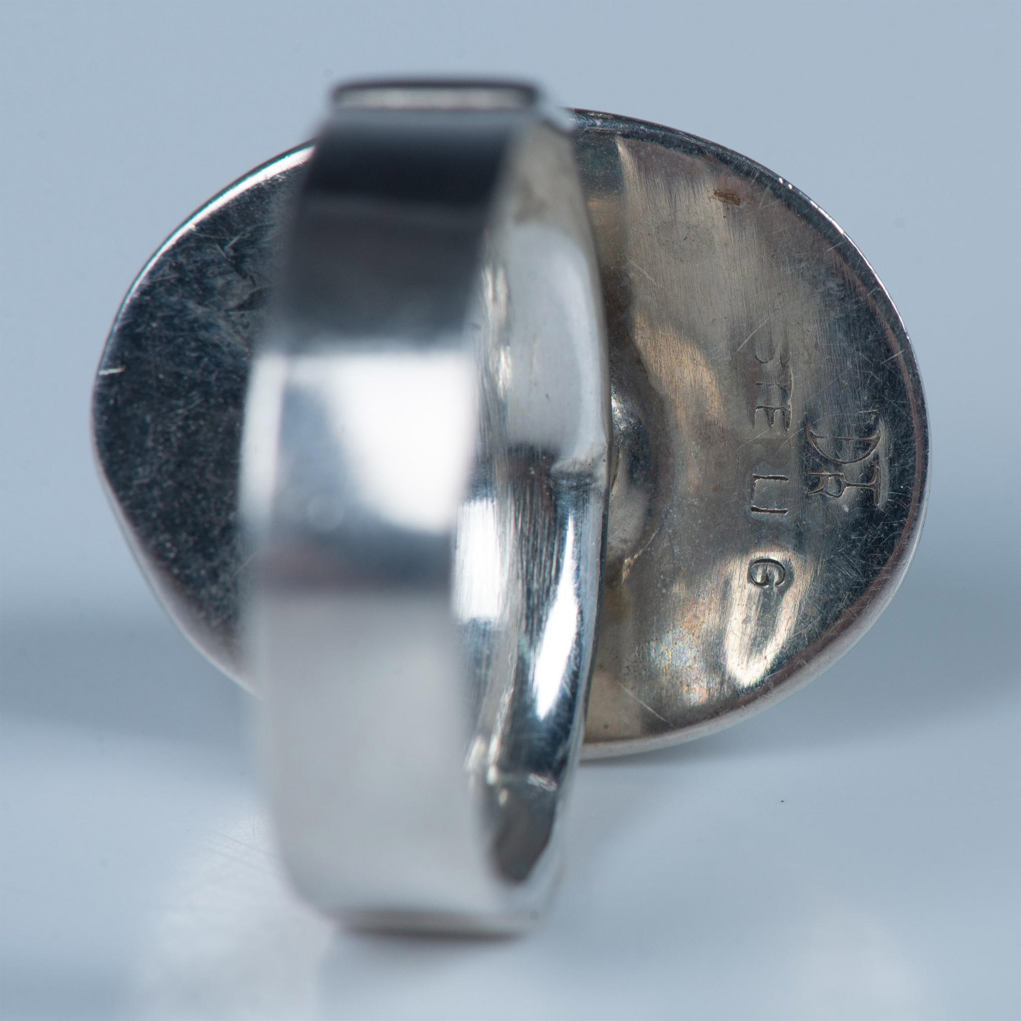 Jay King Native American Sterling Silver & Gaspeite Ring - Image 5 of 6