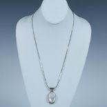 Tommy Jackson Navajo Sterling & Mother Of Pearl Necklace