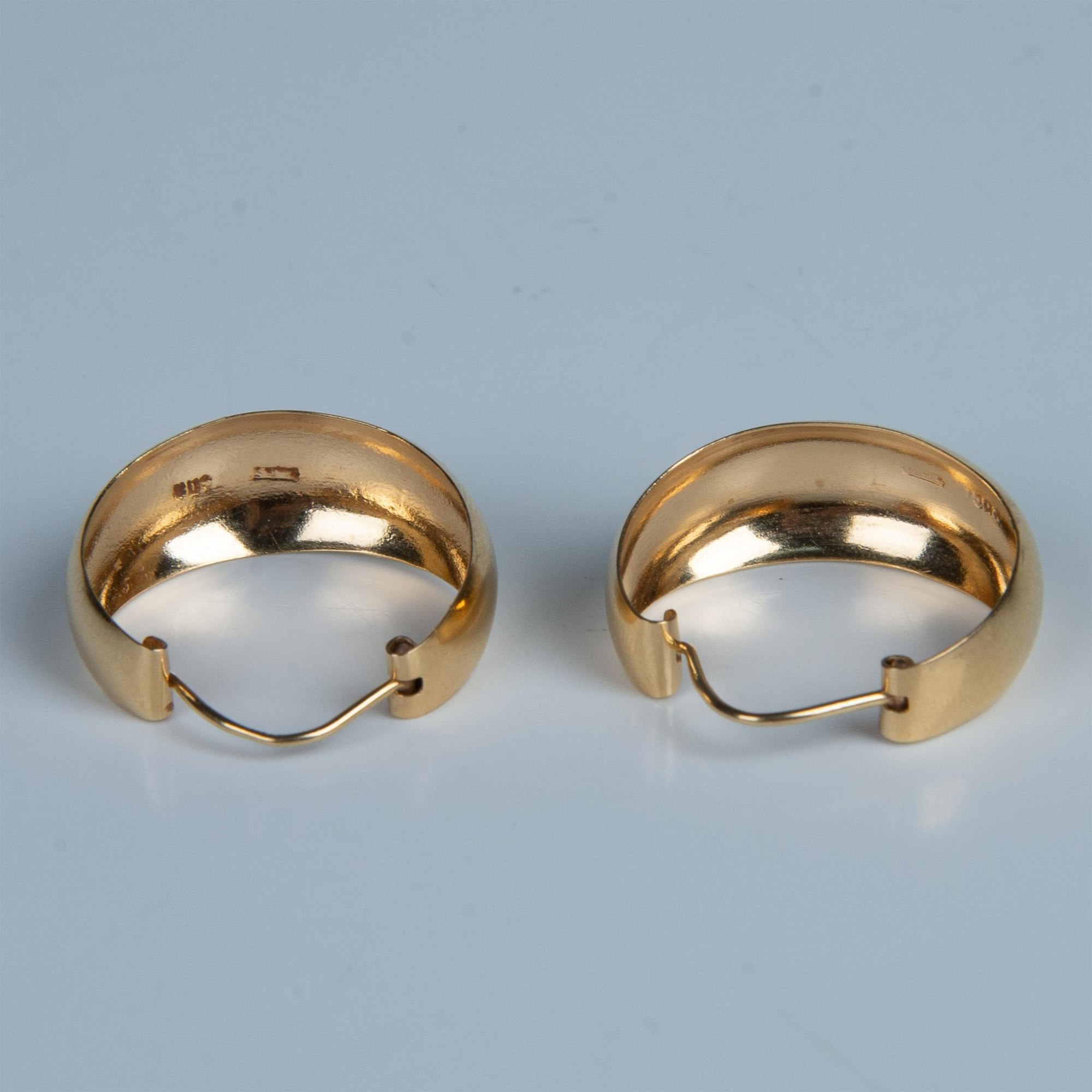 Pretty Gold Metal Hoop Earrings - Image 3 of 3