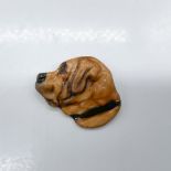 Royal Doulton Dogs Head Brooch, St. Bernard