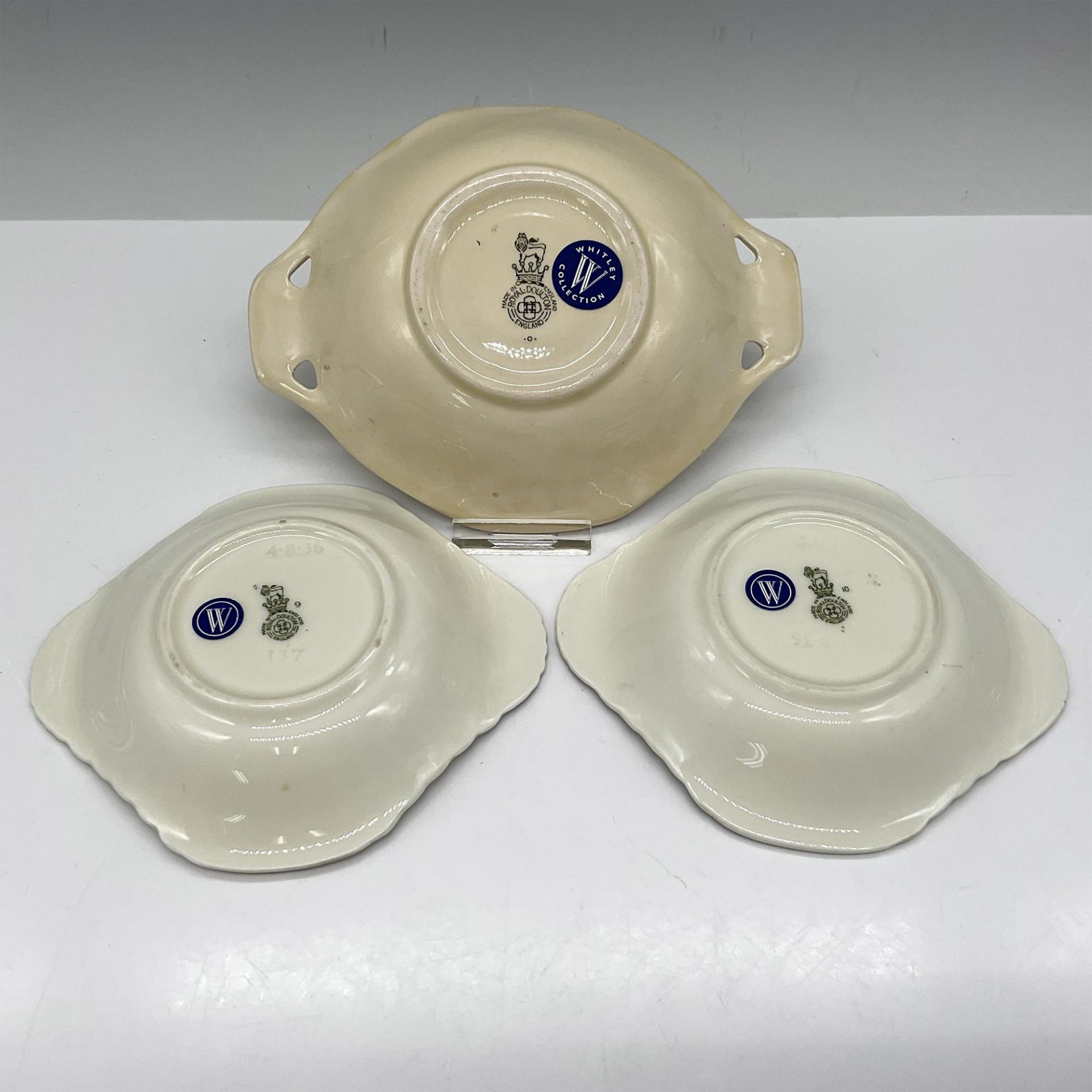 3pc Royal Doulton Porcelain Series Ware Dog's Head Dishes - Bild 3 aus 3