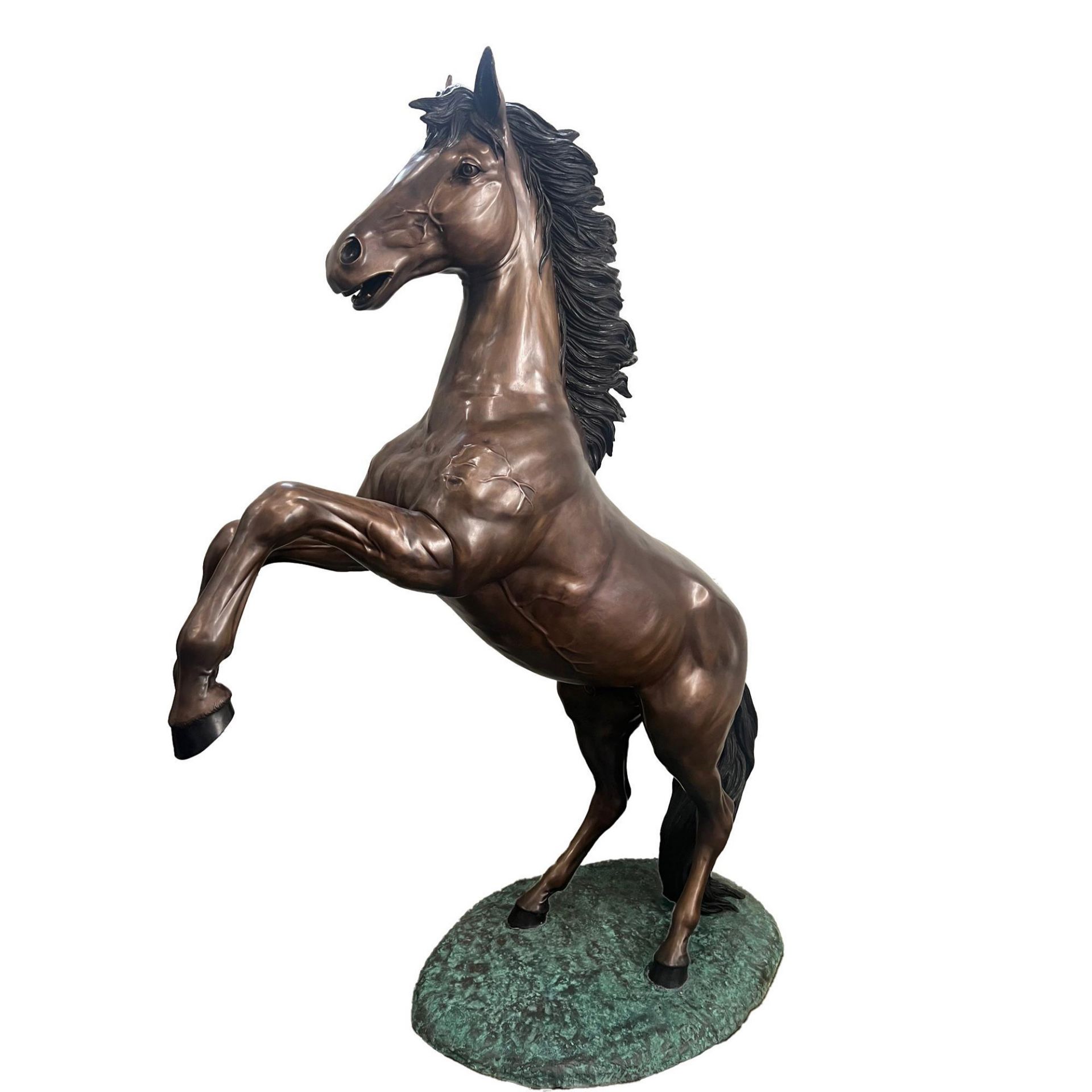 Bronze Large Sculpture, Rearing Horse - Bild 8 aus 10
