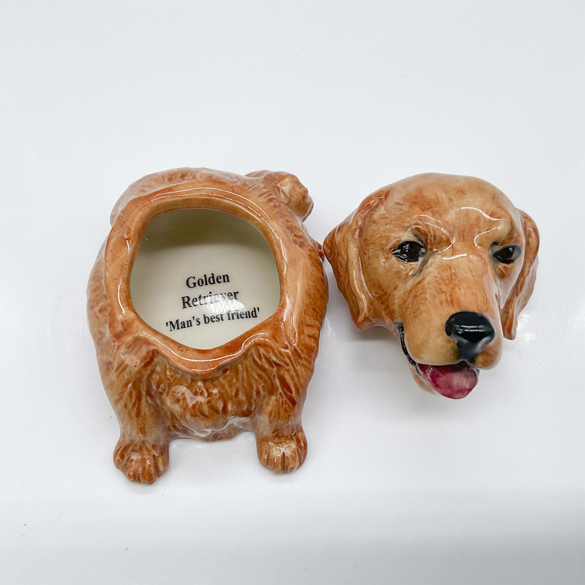 Kevin Francis Dog Face Pot, Golden Retriever - Image 3 of 4