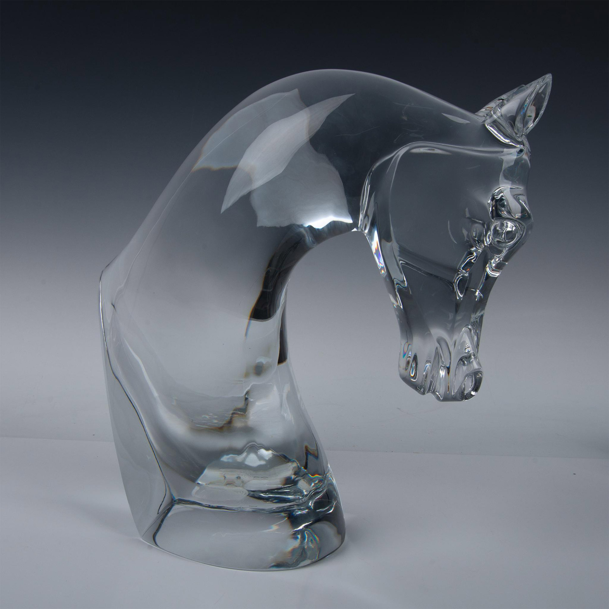 Lalique Crystal Bust, Large Horse Head