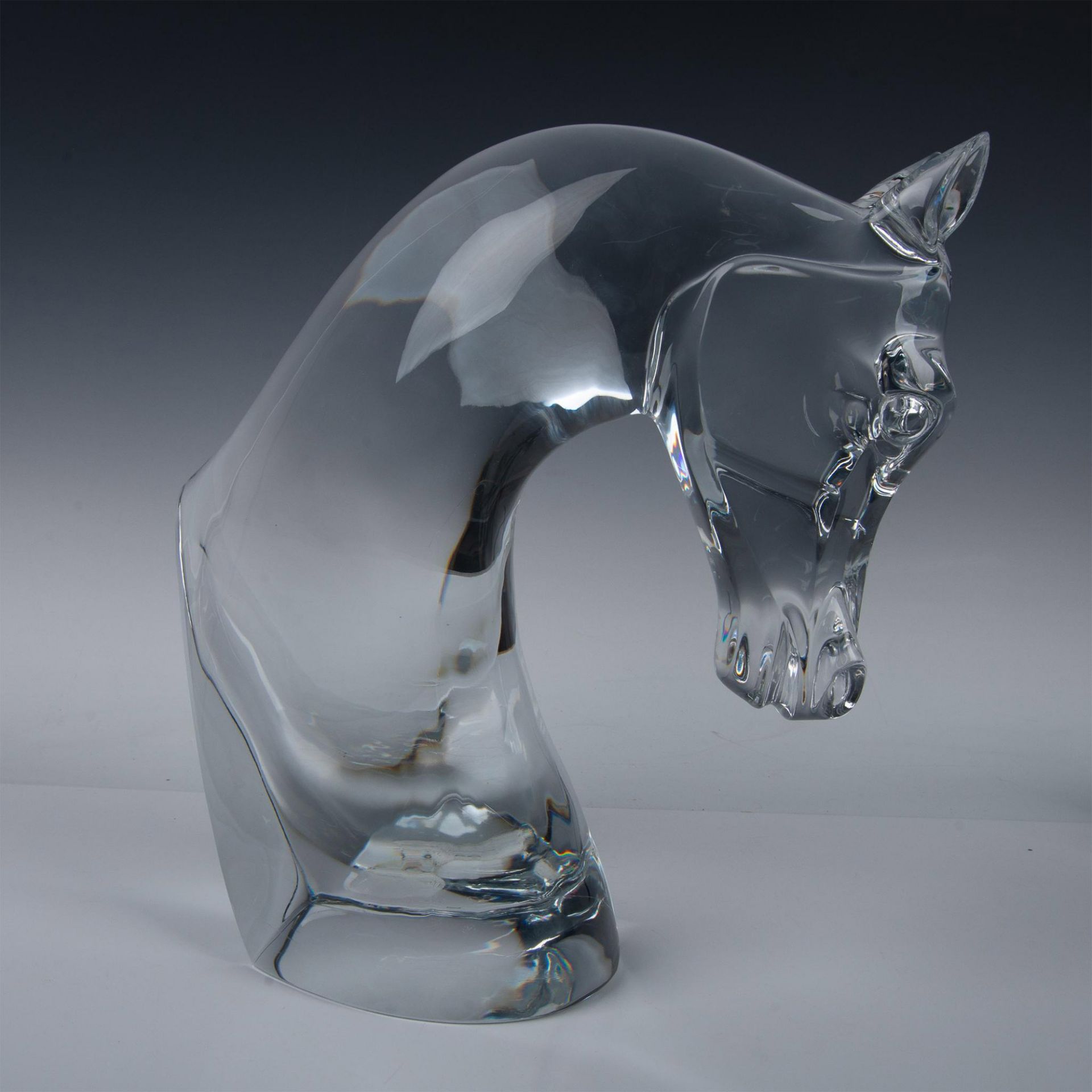 Lalique Crystal Bust, Large Horse Head