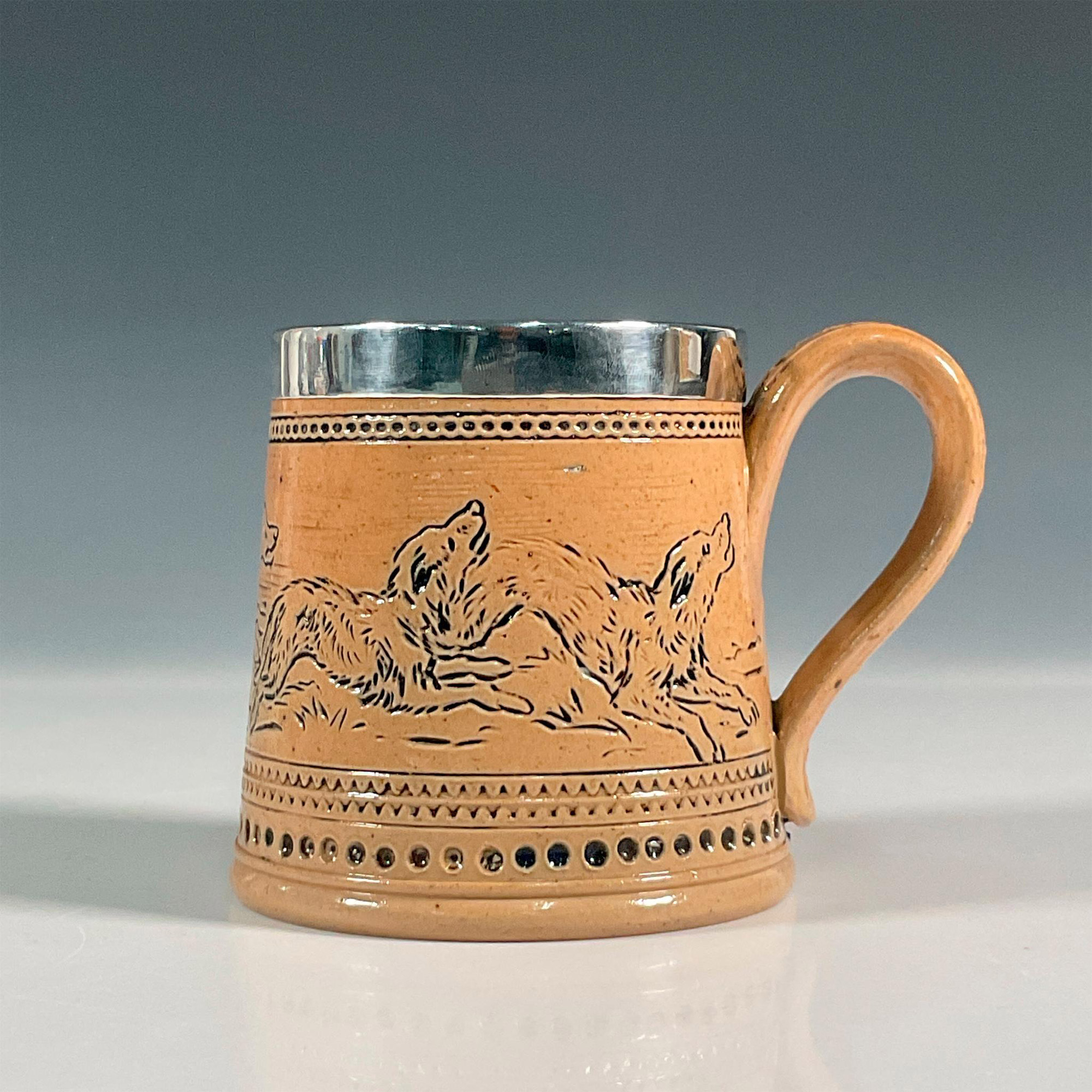 Doulton Lambeth Hannah Barlow Stoneware Mug, Dogs