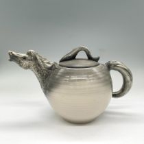Happy Appy Pottery Teapot, Grey Spotted Horse