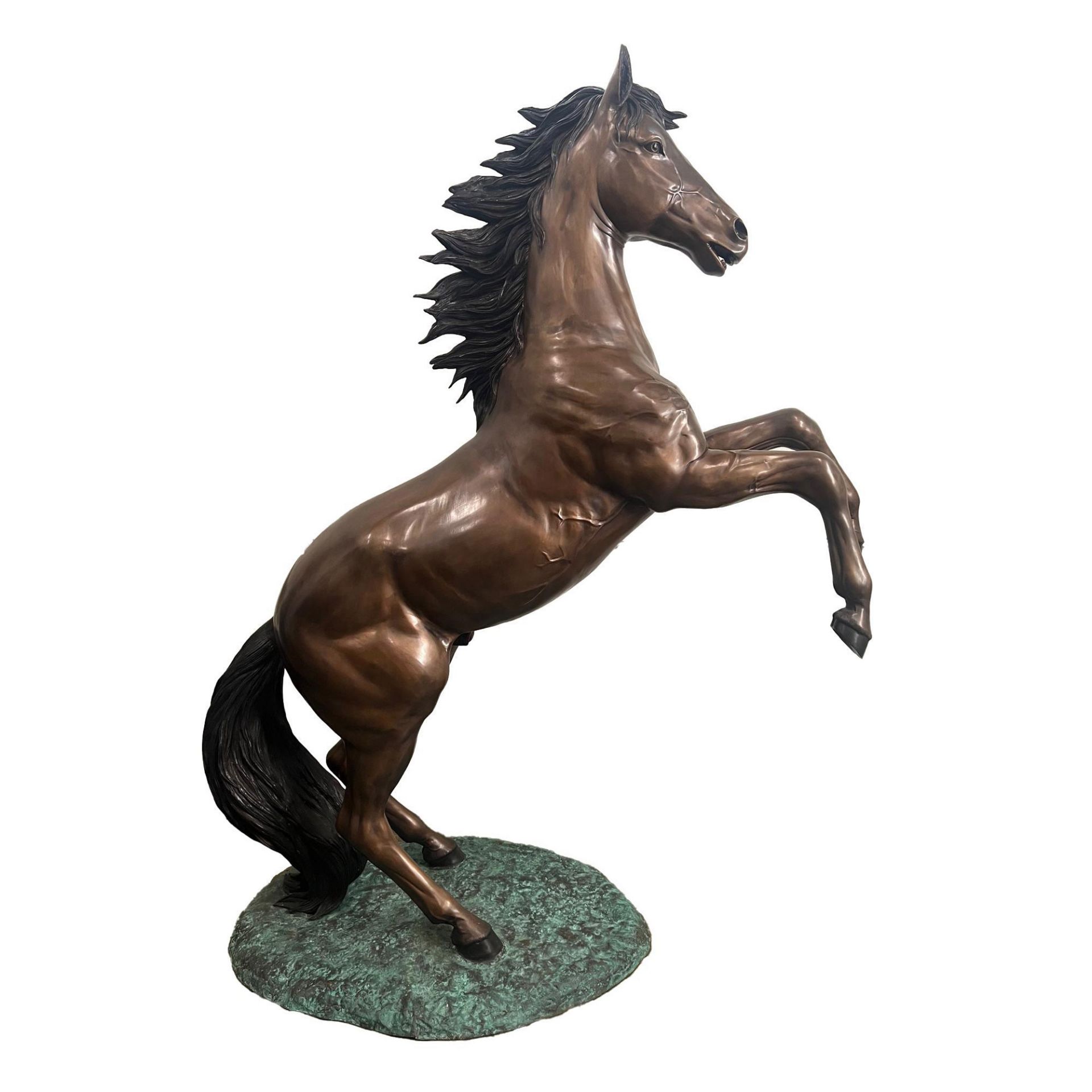 Bronze Large Sculpture, Rearing Horse - Bild 5 aus 10