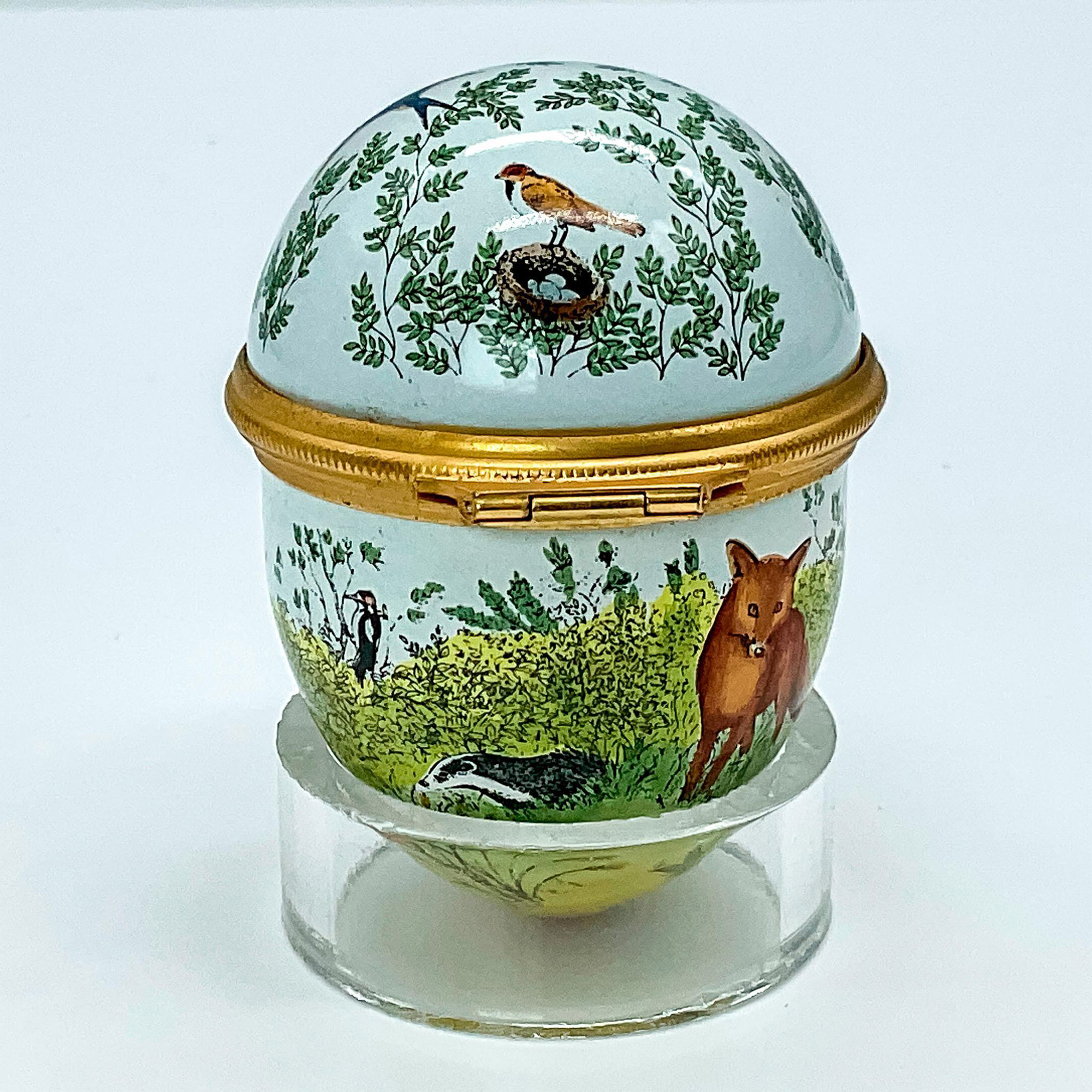 Halcyon Days Enamel Egg Box , Easter 1986 - Bild 2 aus 3