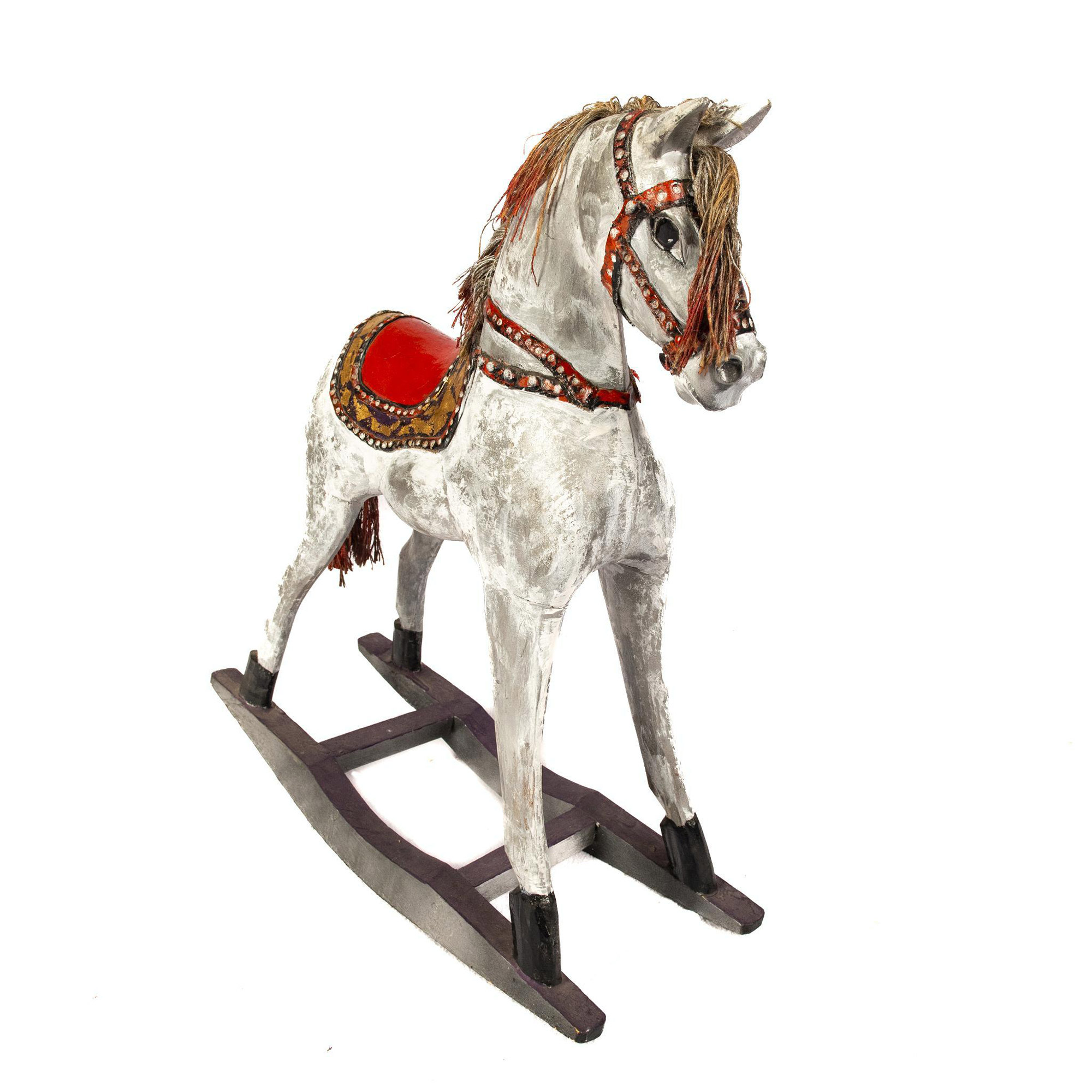 Silver and Gold Gilded Rocking Horse Decoration - Image 4 of 6