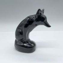 Royal Doulton Black Color Trial Glazed Figurine, Seated Fox
