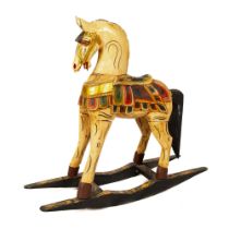 Colorful Wooden Rocking Horse Decoration