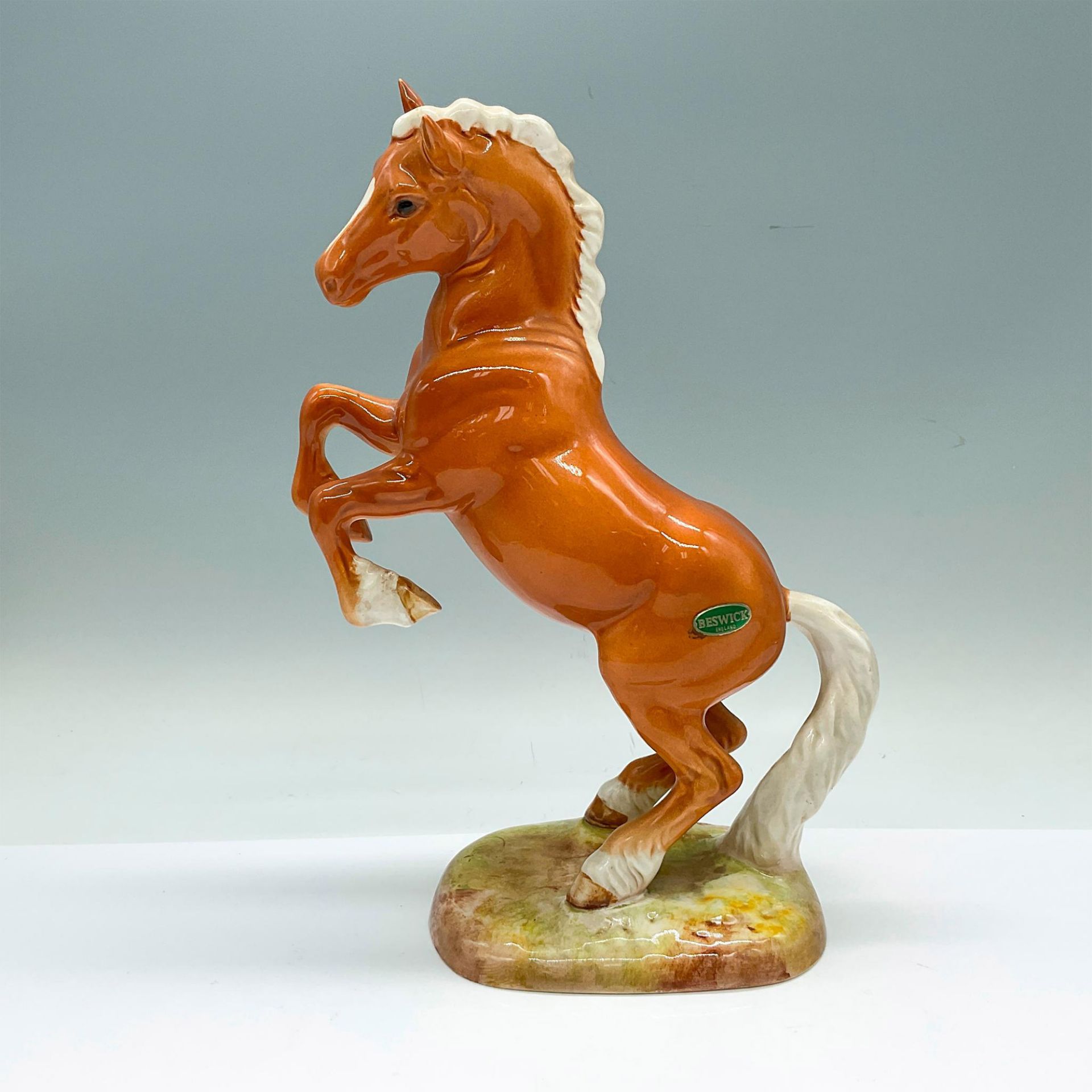 Beswick Ceramic Horse Figurine, Welsh Cob Rearing 1014