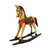 Decorative Painted Wood Rocking Horse