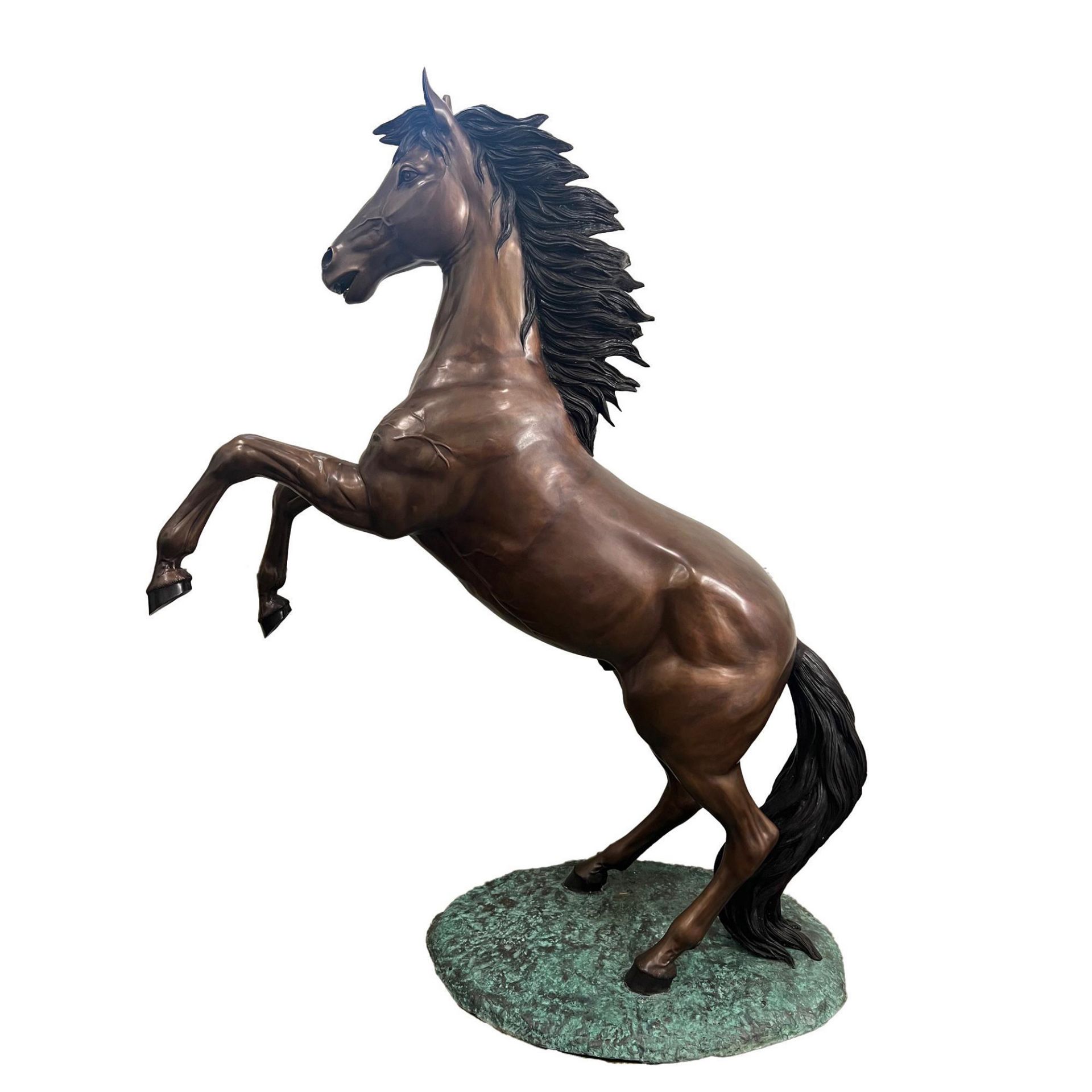 Bronze Large Sculpture, Rearing Horse - Bild 2 aus 10