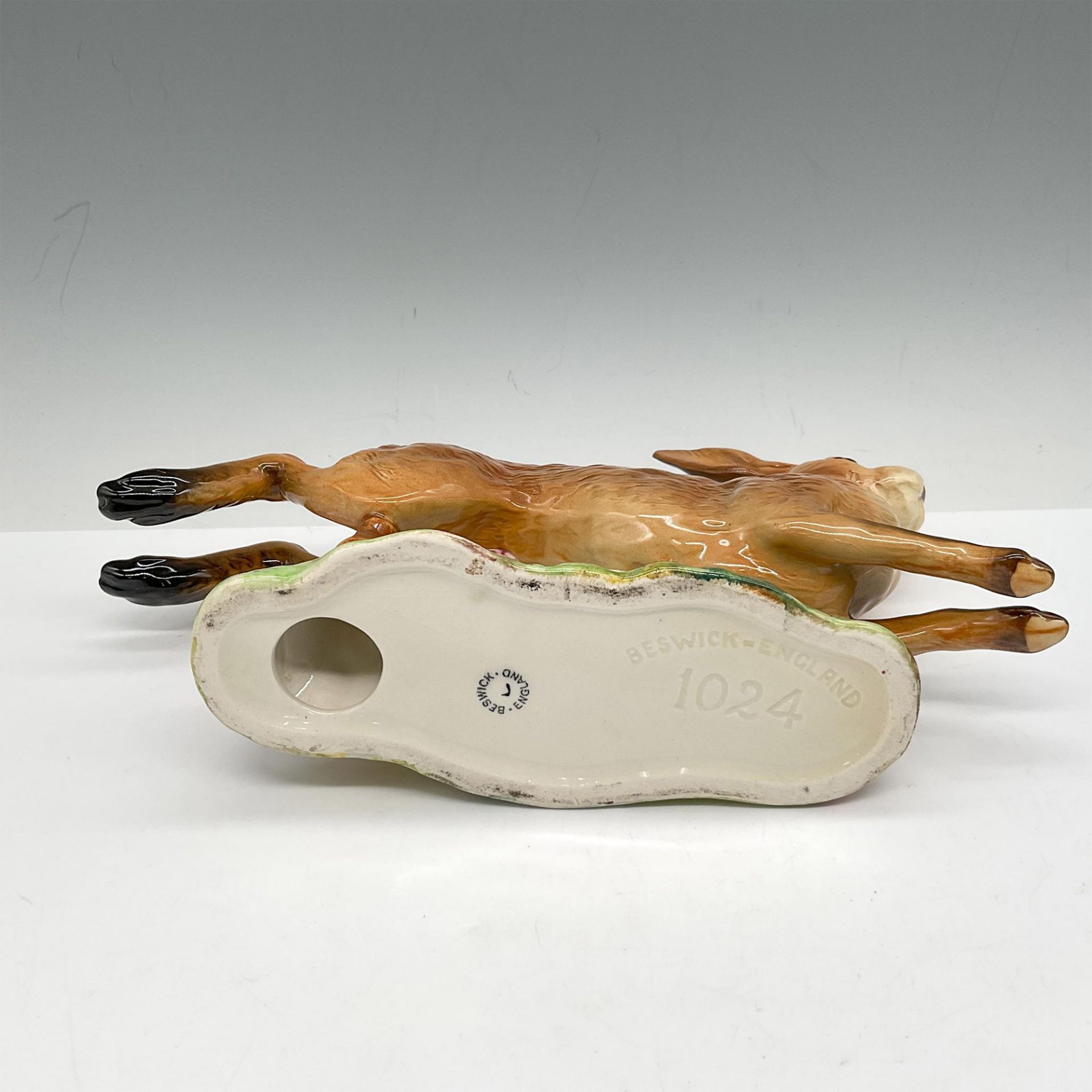 Vintage Beswick Porcelain Figurine, Running Hare - Bild 3 aus 3