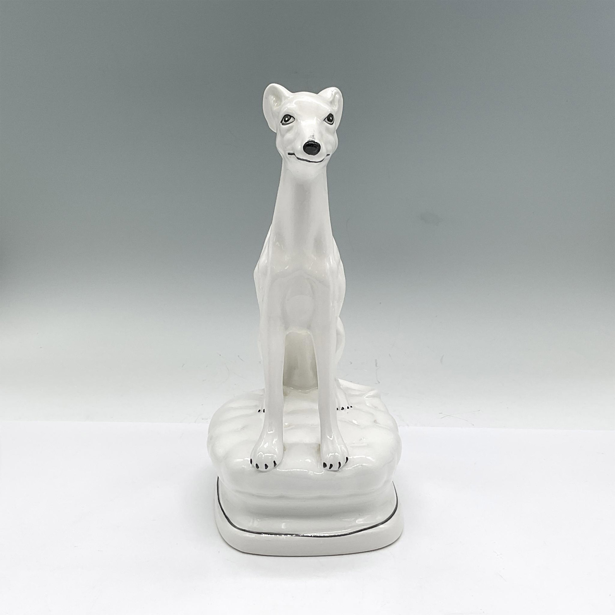 Vintage Porcelain Figure, White Whippet - Image 2 of 4