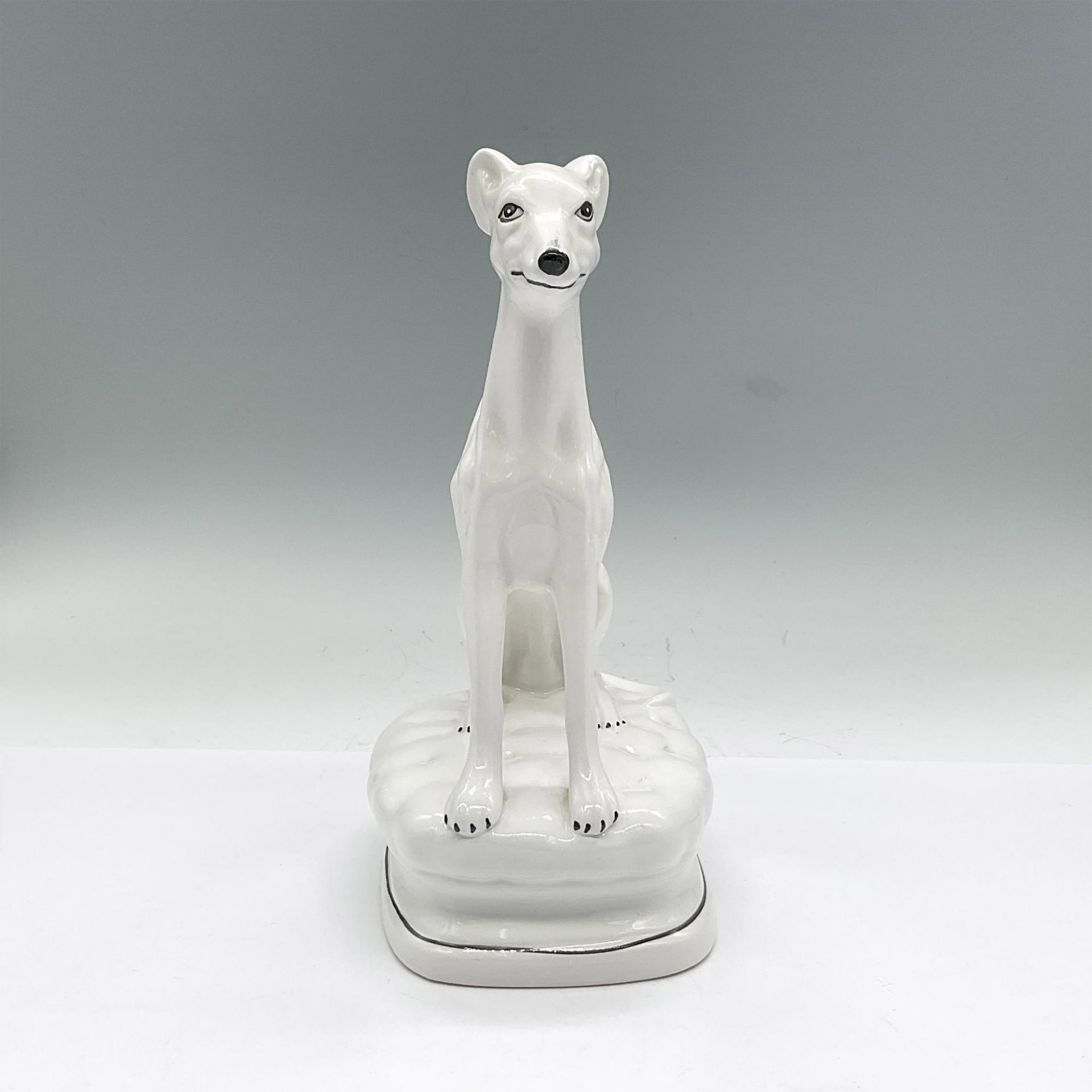 Vintage Porcelain Figure, White Whippet - Bild 2 aus 4