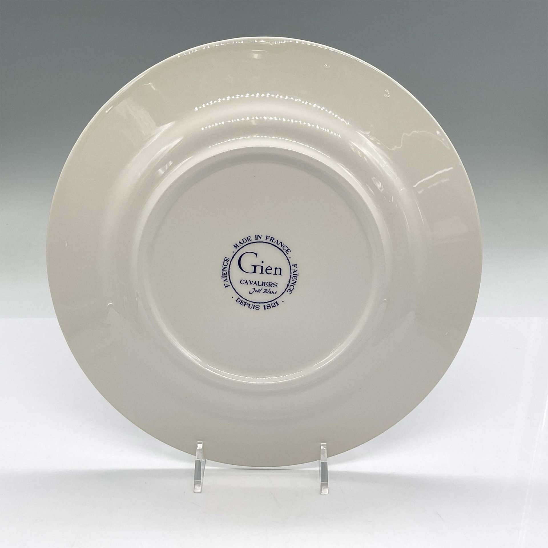 4pc Gien Porcelain Salad Plates, Cavaliers, by Joel Blanc - Bild 7 aus 9