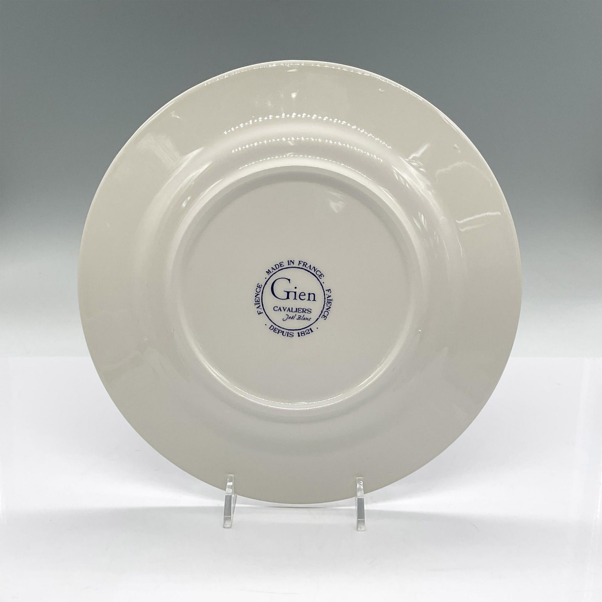 4pc Gien Porcelain Salad Plates, Cavaliers, by Joel Blanc - Bild 5 aus 9