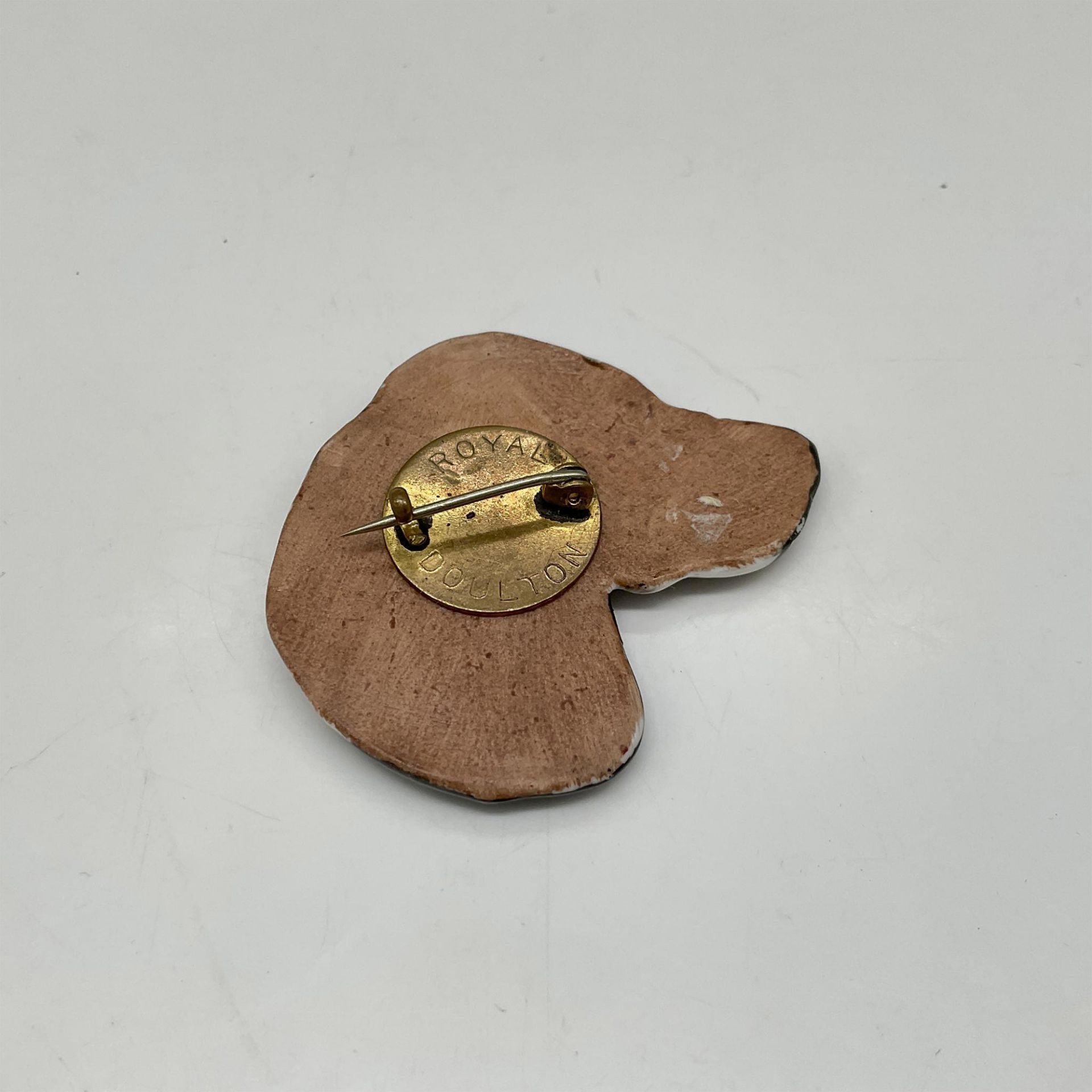 Royal Doulton Large Dog Head Brooch, Cocker Spaniel - Bild 2 aus 2