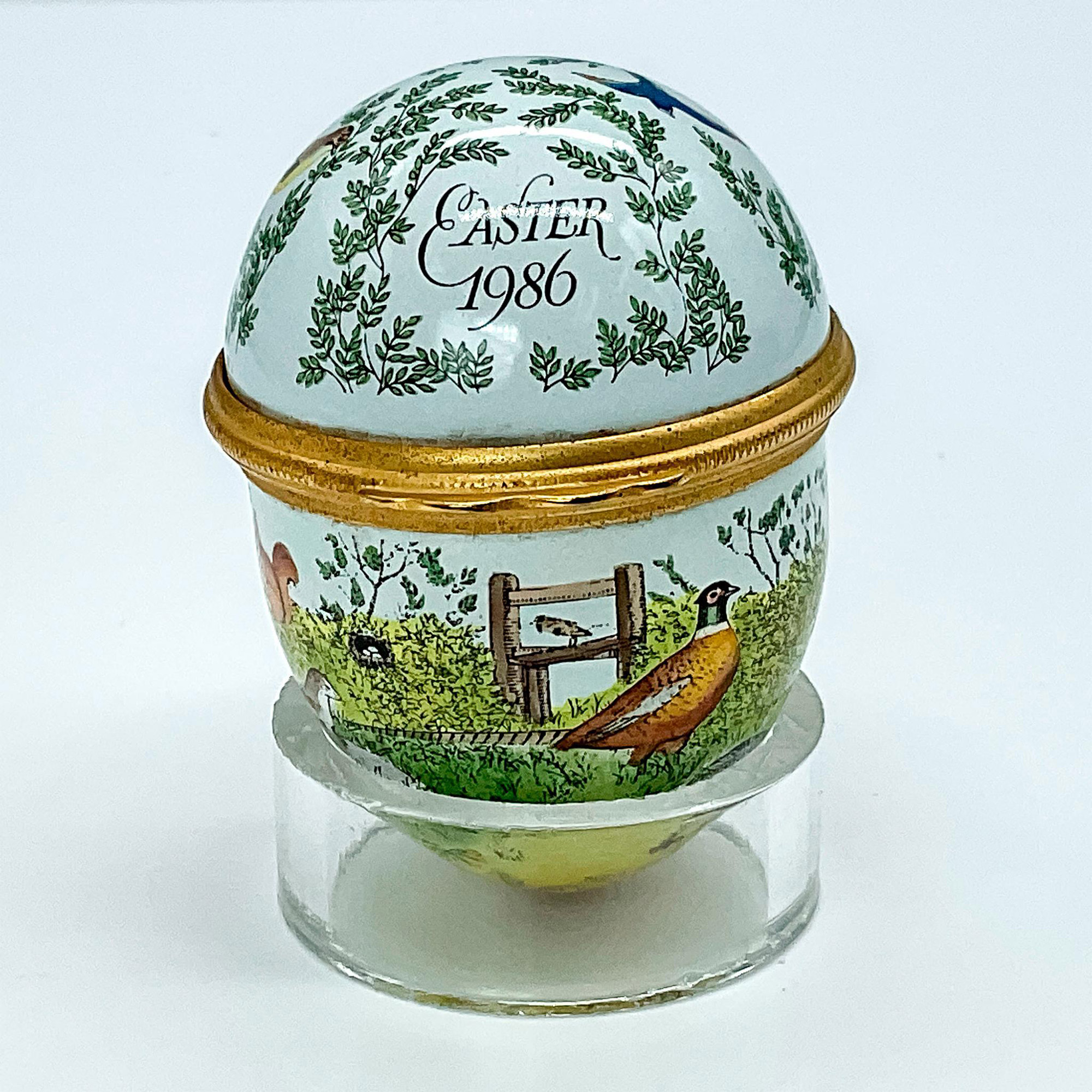 Halcyon Days Enamel Egg Box , Easter 1986