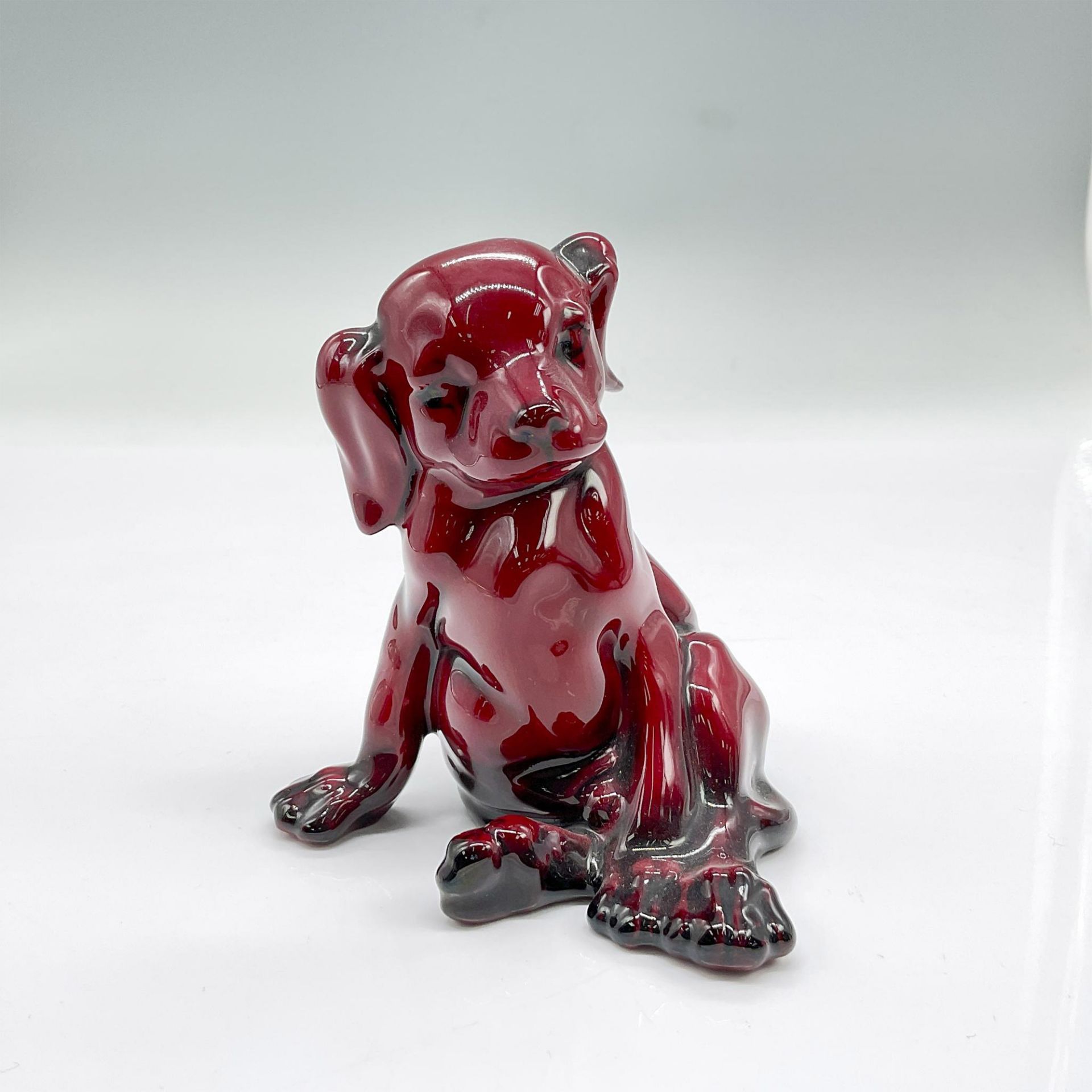 Royal Doulton Flambe Figurine, Puppy Seated HN128