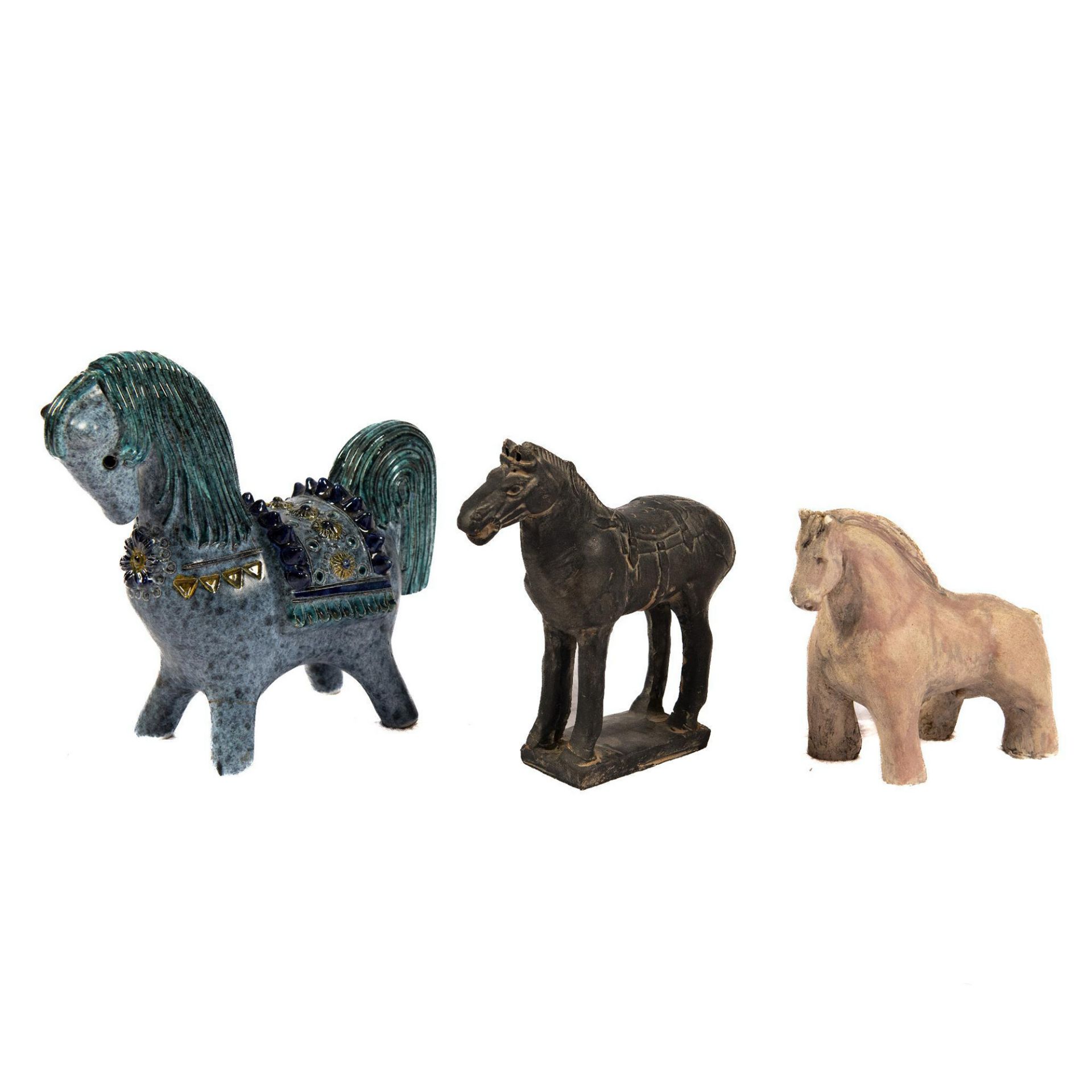 3pc Artistic Ceramic Horses
